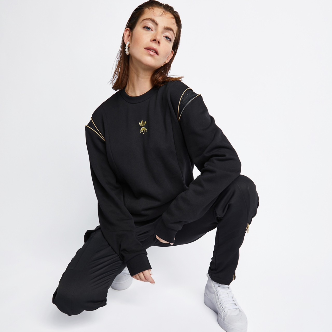 adidas Originals Relaxed Risque Crew Neck Image 1 of 4. Tap to open photo gallery.