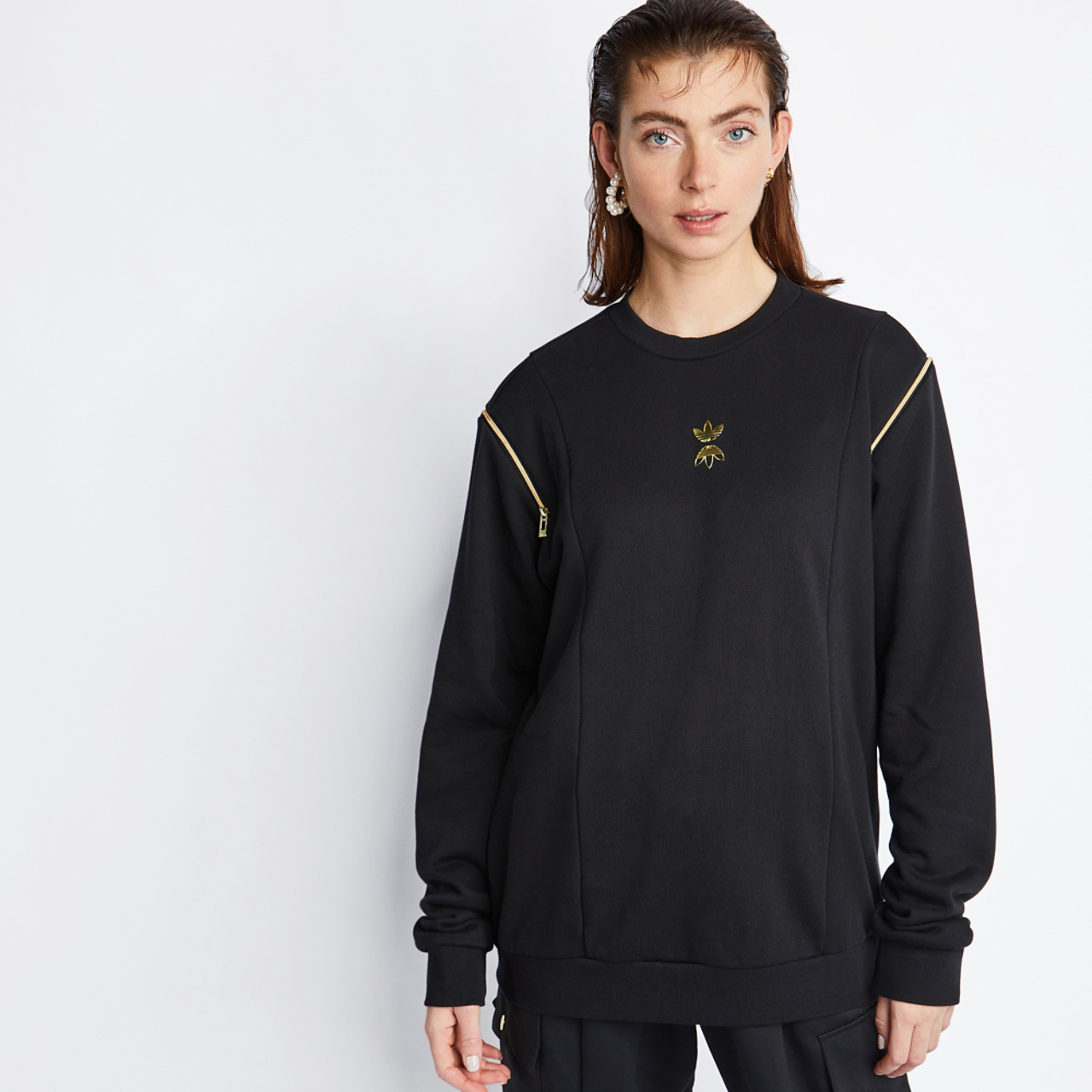adidas Originals Relaxed Risque Crew Neck Image 2 of 4. Tap to open photo gallery.