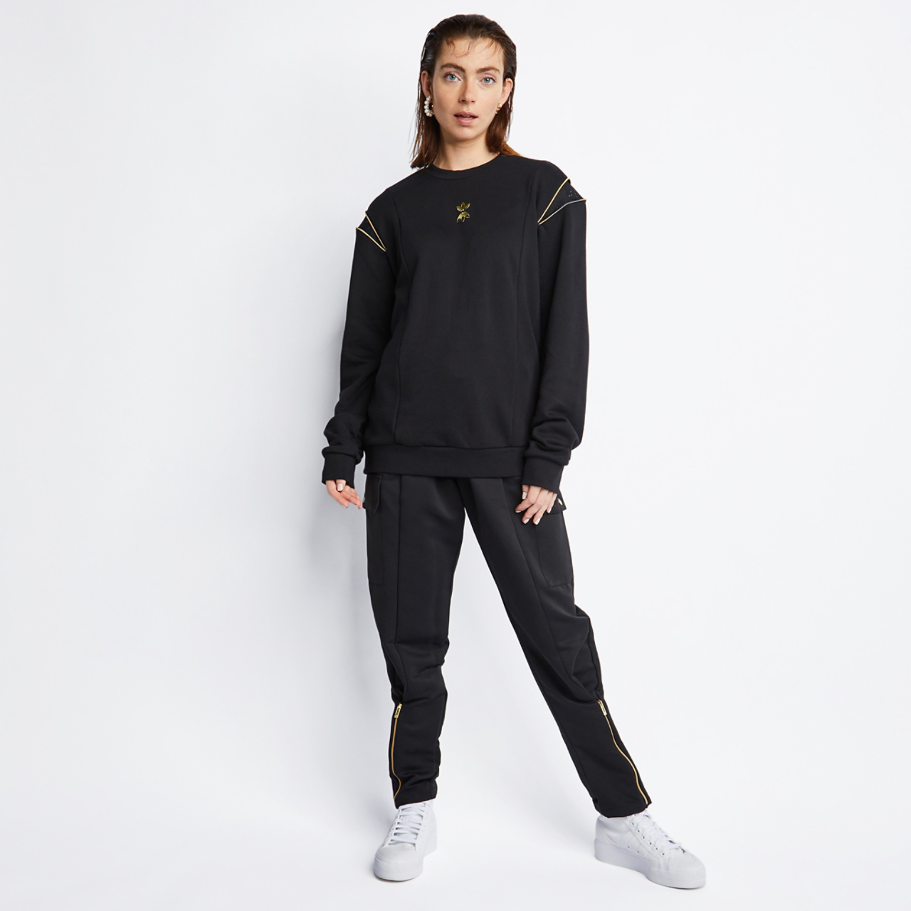 adidas Originals Relaxed Risque Crew Neck Image 3 of 4. Tap to open photo gallery.