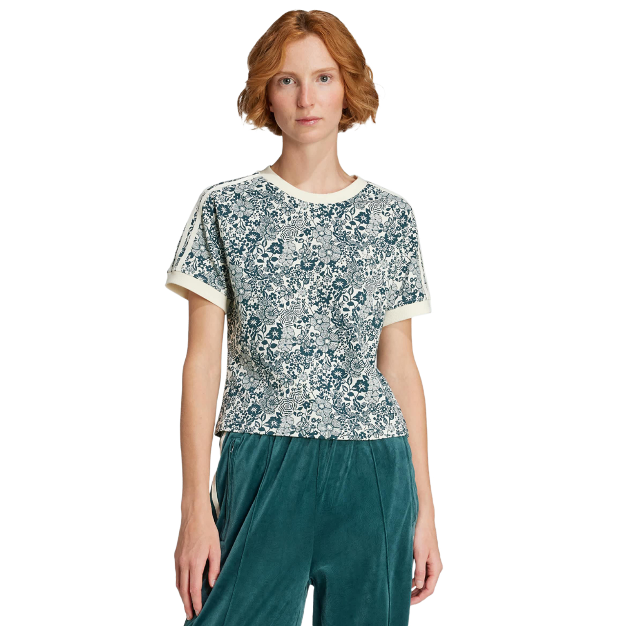 adidas Originals X Liberty London Aop Cali T-shirt Afbeelding 1 van 4. Tik om de fotogalerij te openen..