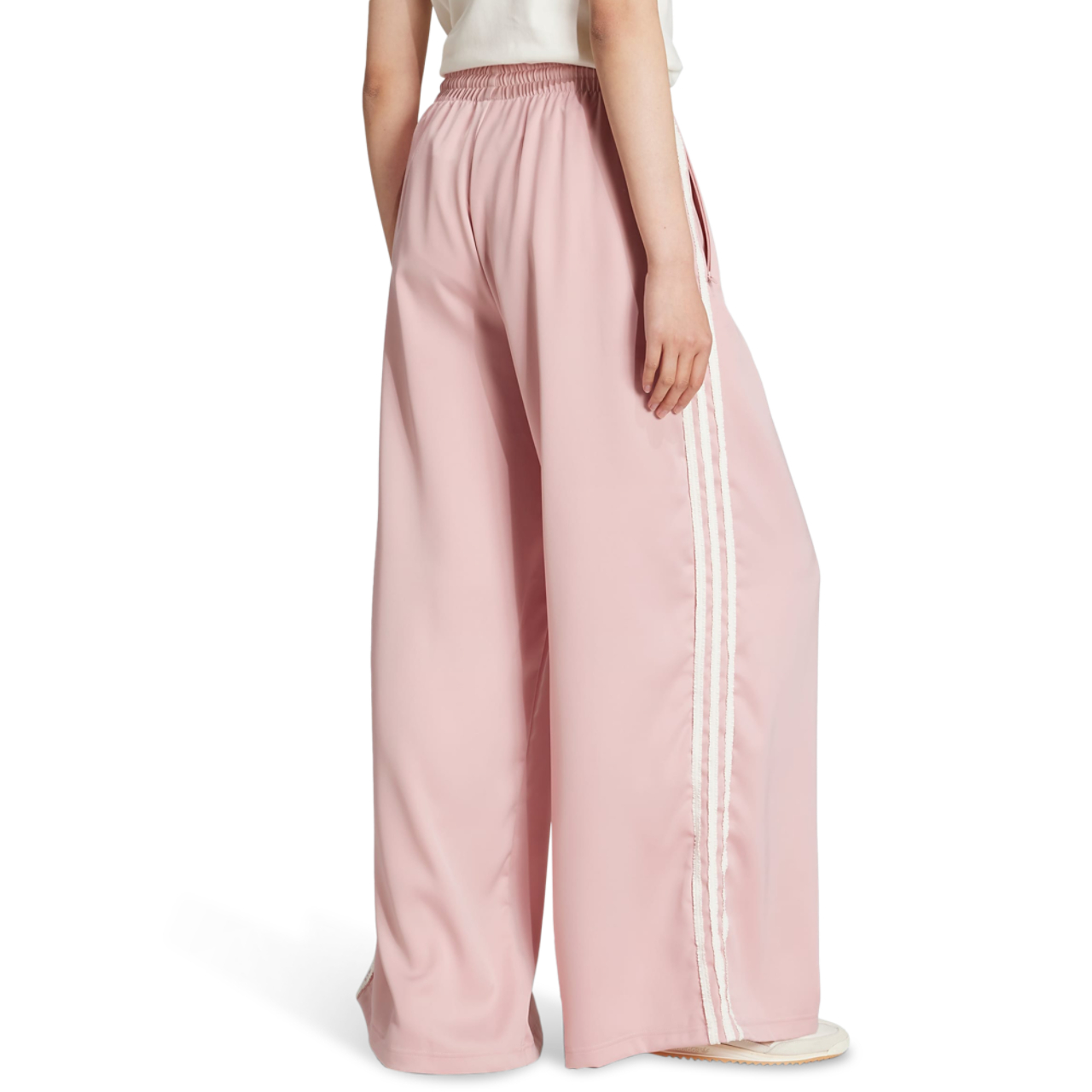 adidas Originals Satin Wide Leg Track Bottoms Imagen 3 de 4. Toque para abrir la galería de fotos.