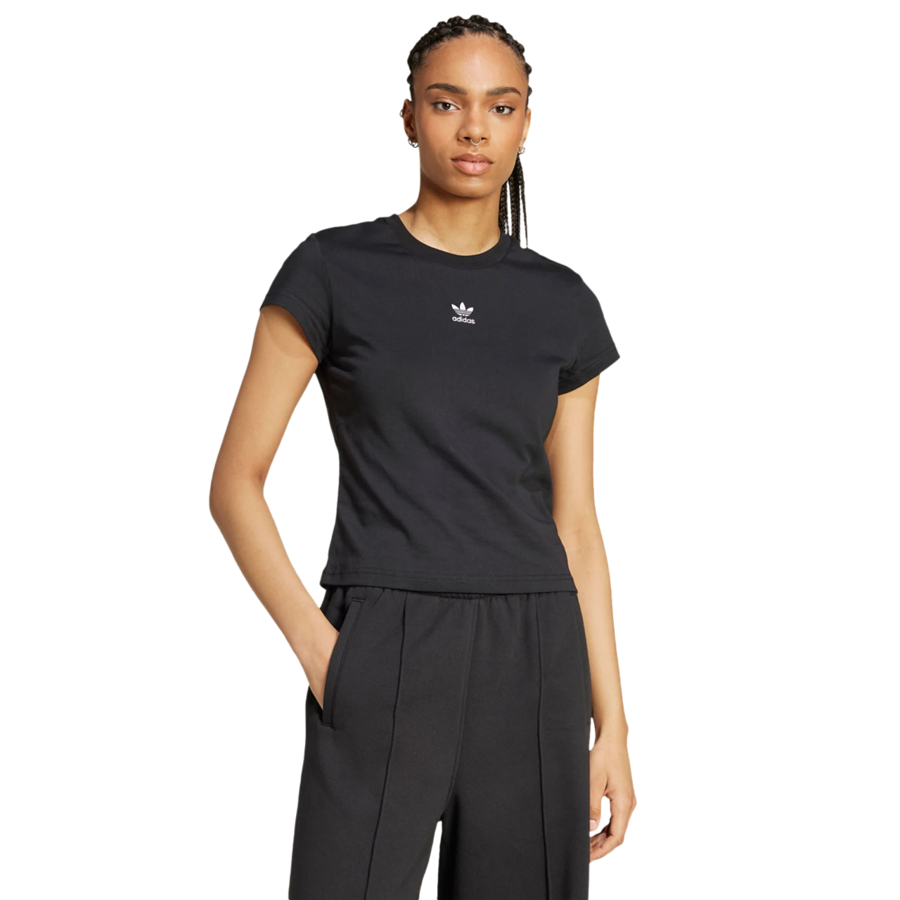 adidas Essentials Slim T-shirt Image 1 of 4. Tap to open photo gallery.