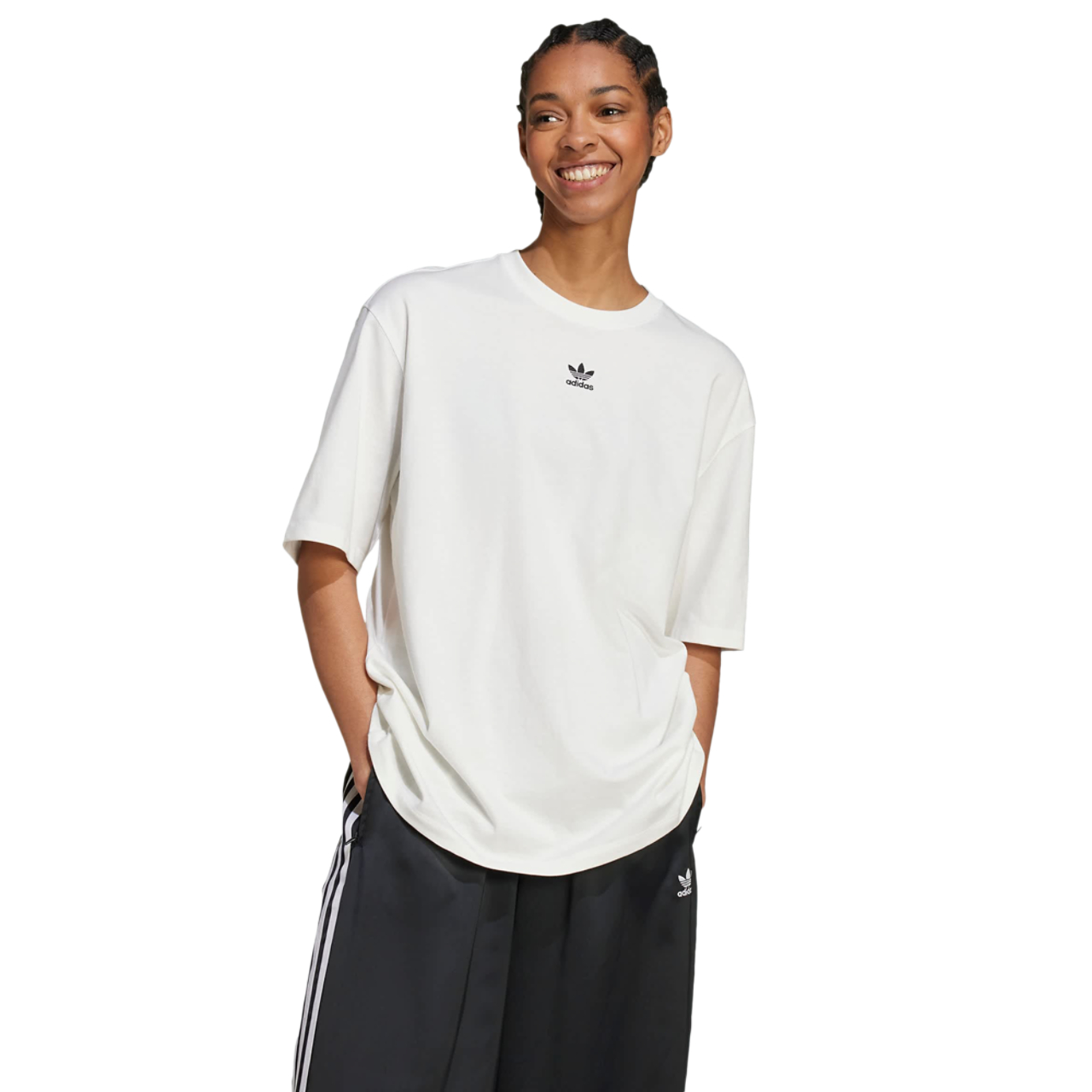 adidas Essentials Boyfriend T-shirt Image 1 of 4. Tap to open photo gallery.