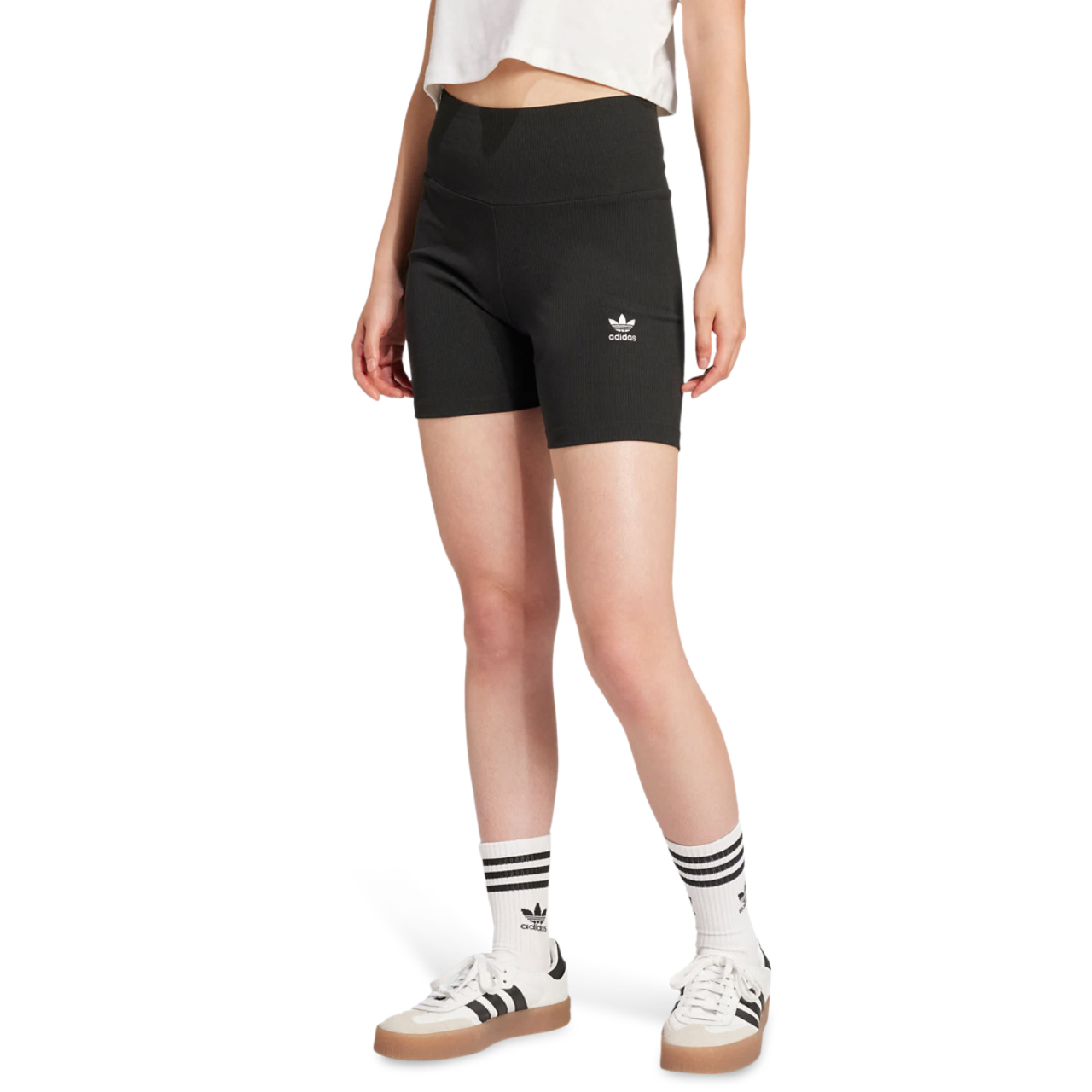 adidas Essentials Ribbed Shorts Image 1 of 4. Tap to open photo gallery.