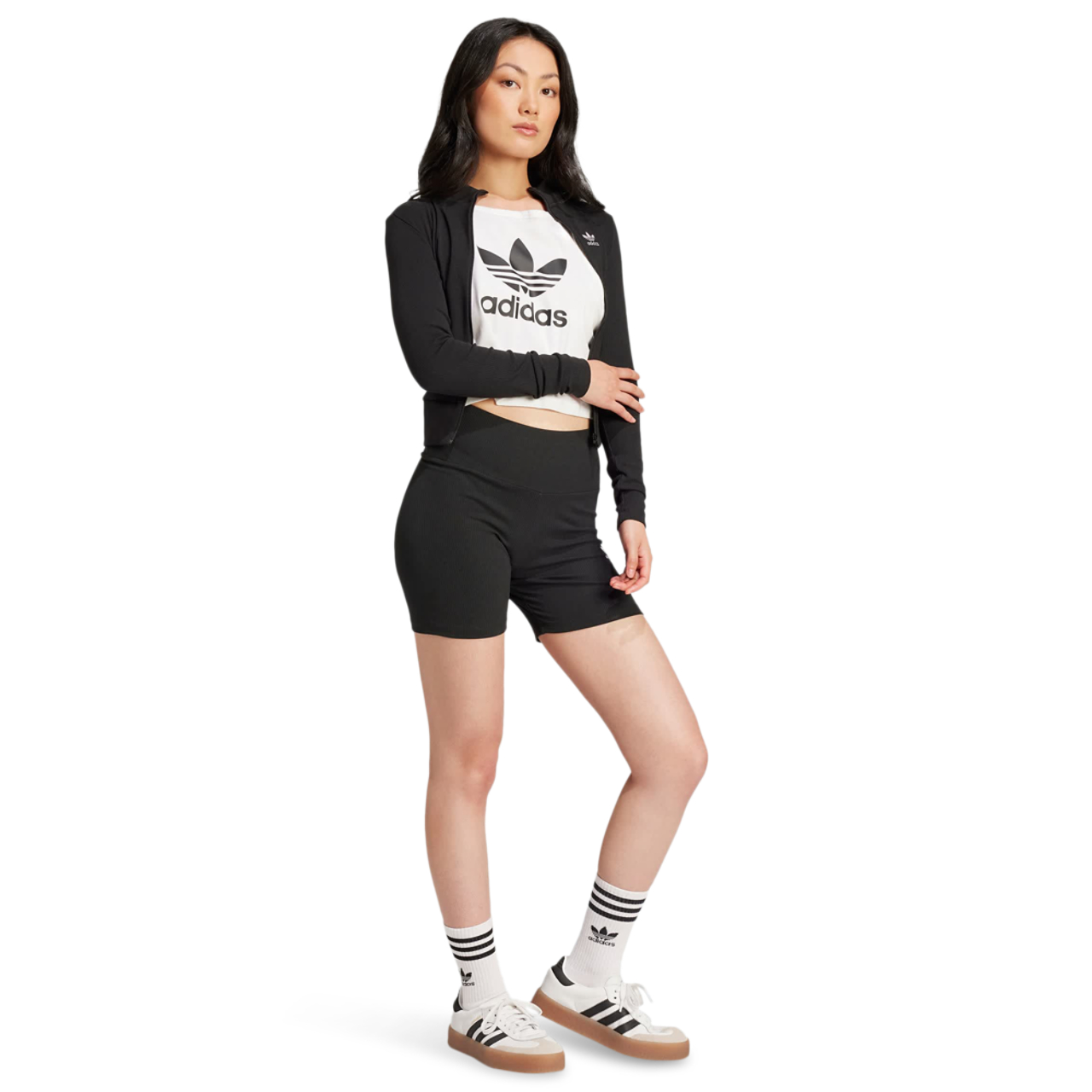 adidas Essentials Ribbed Shorts Image 2 of 4. Tap to open photo gallery.