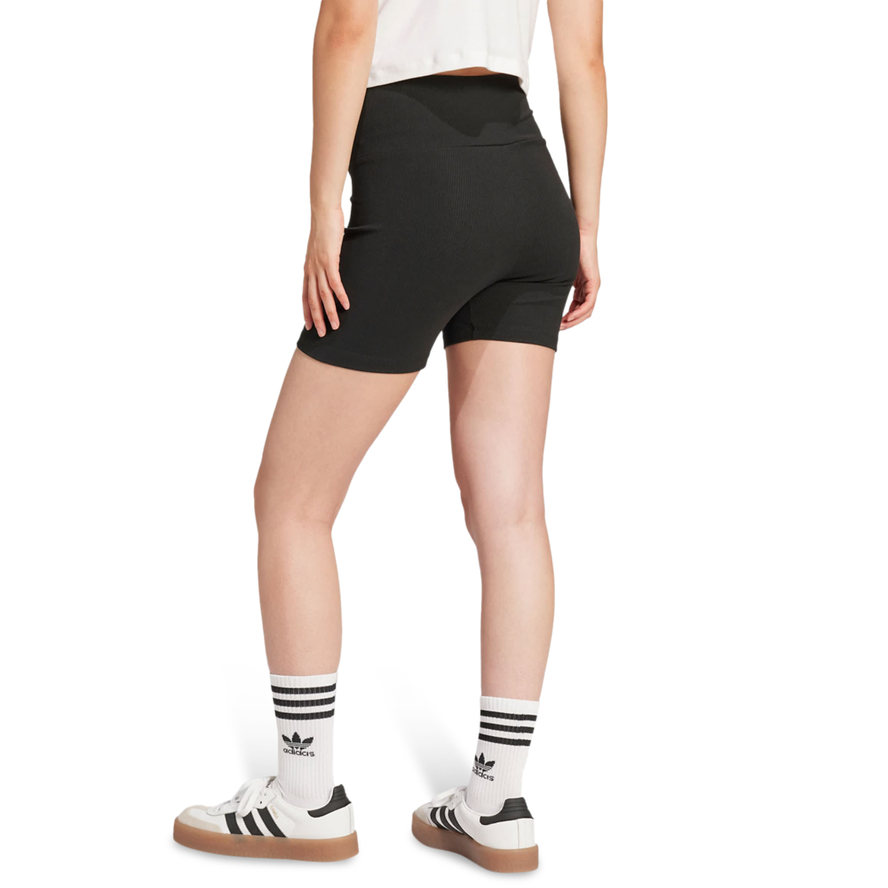 adidas Essentials Ribbed Shorts Image 3 of 4. Tap to open photo gallery.