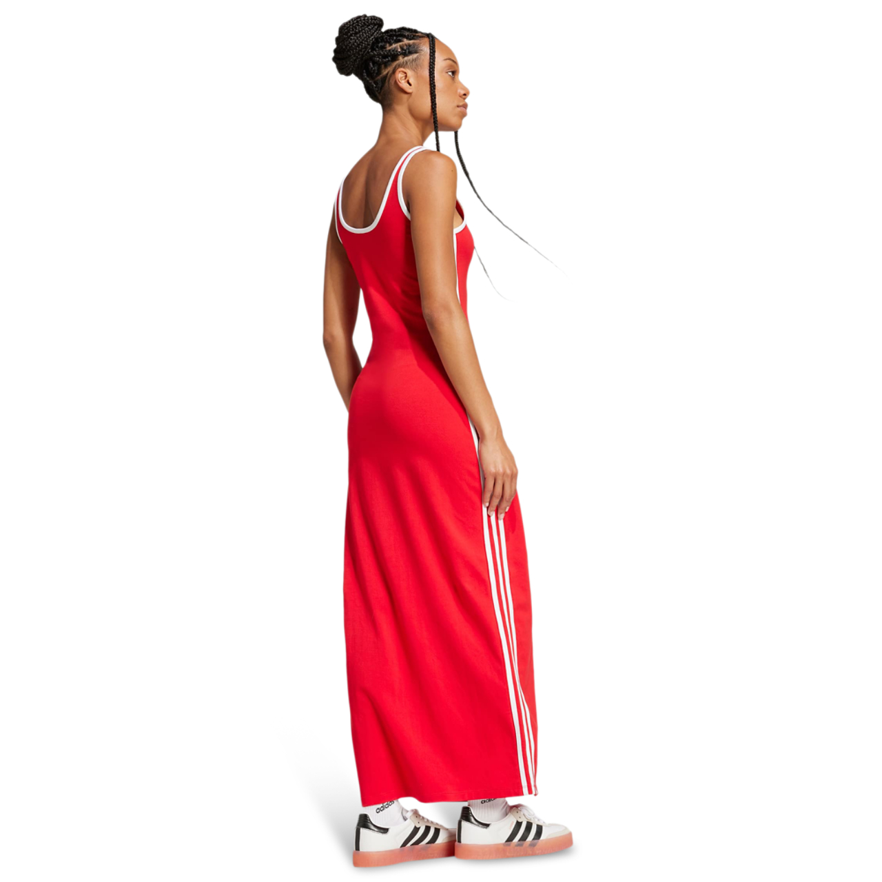 adidas Adicolor 3-Stripes Tank Maxi Dress Imagen 3 de 4. Toque para abrir la galería de fotos.