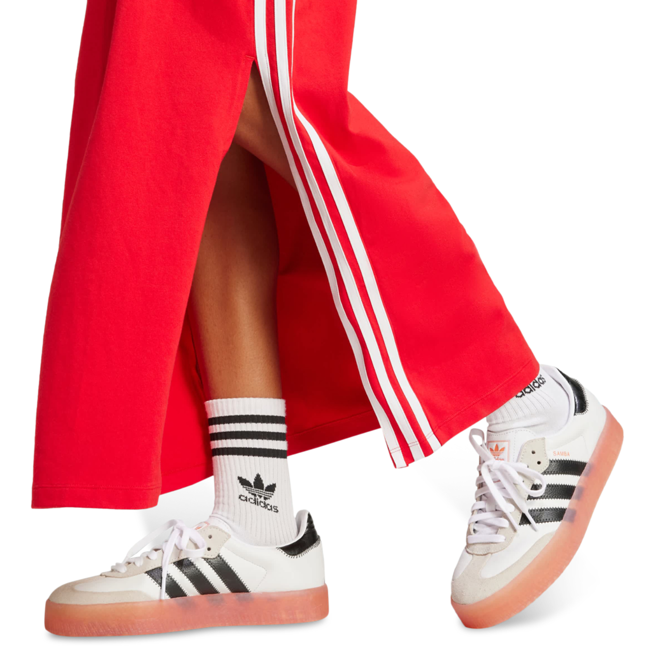 adidas Adicolor 3-Stripes Tank Maxi Dress Imagen 4 de 4. Toque para abrir la galería de fotos.