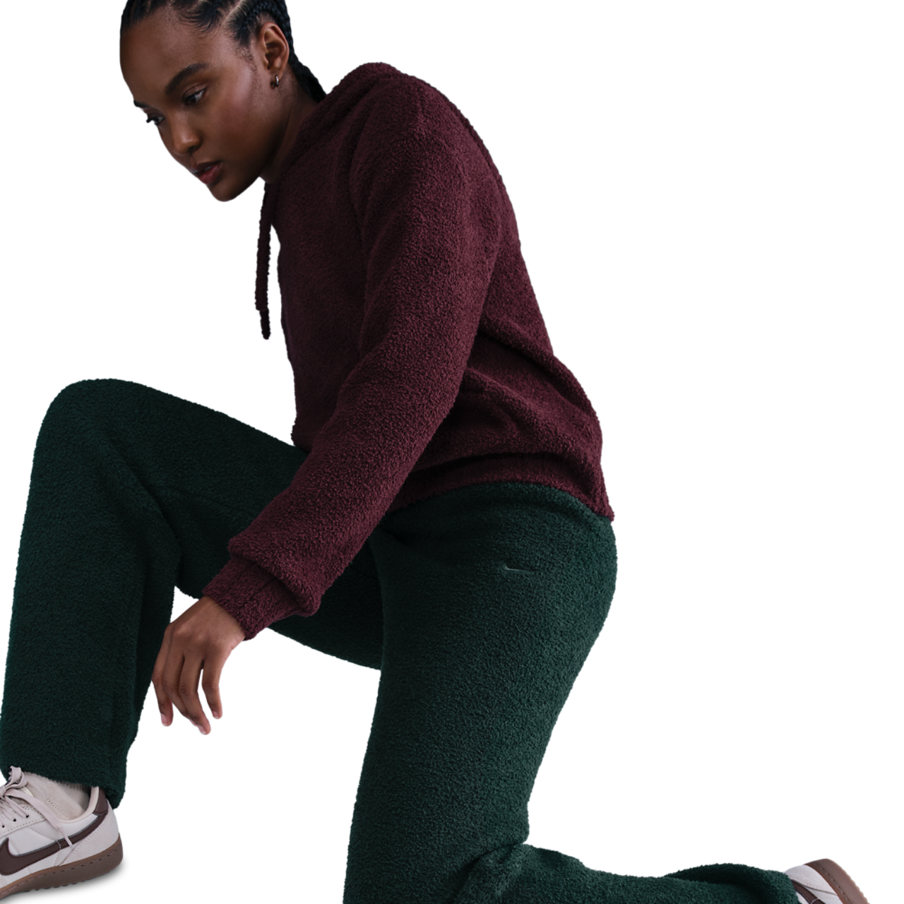 Nike Sportswear Phoenix Cosy Slim Knit Trousers Image 3 of 5. Tap to open photo gallery.