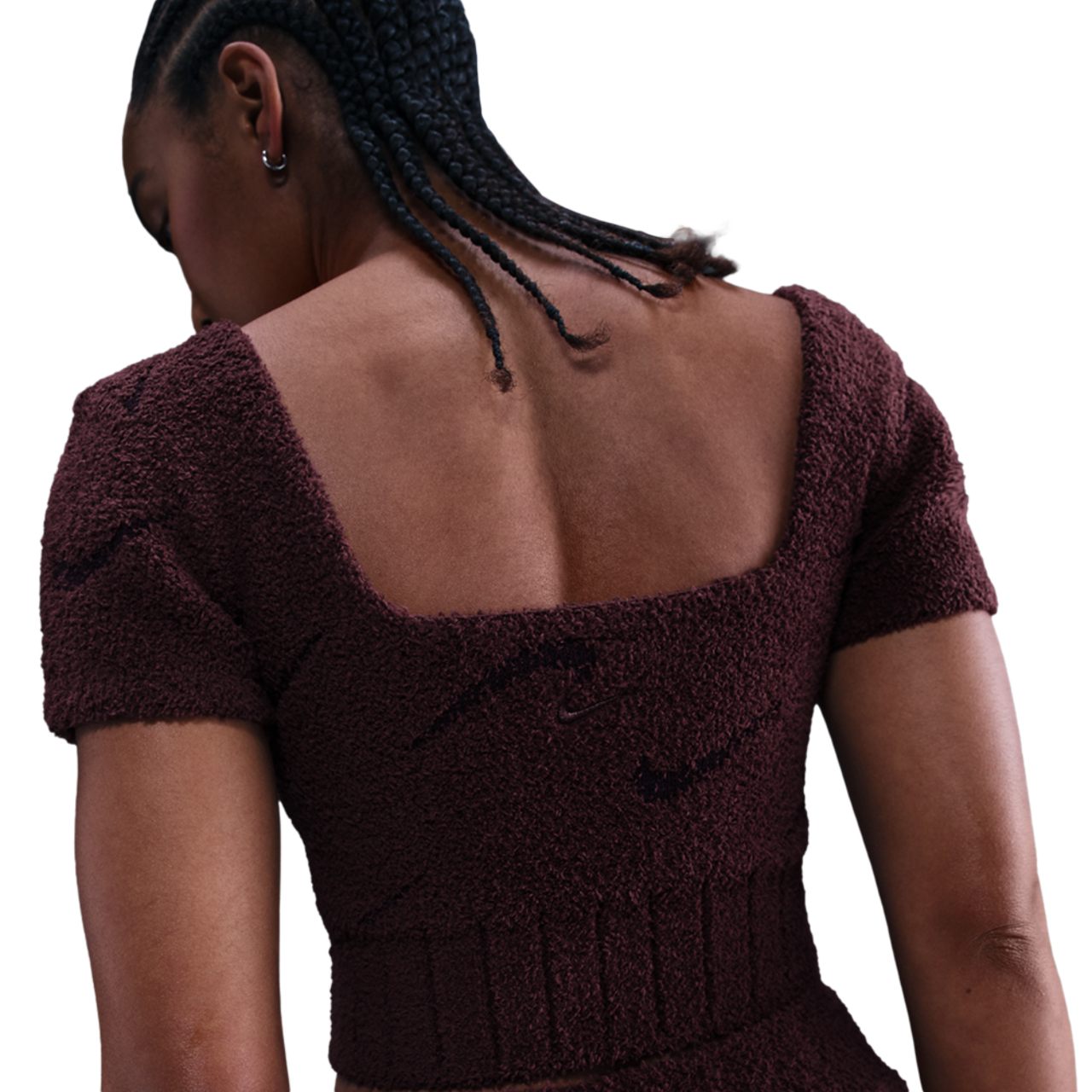 Nike Sportswear Phoenix Short-sleeve Knit Top Image 2 of 5. Tap to open photo gallery.