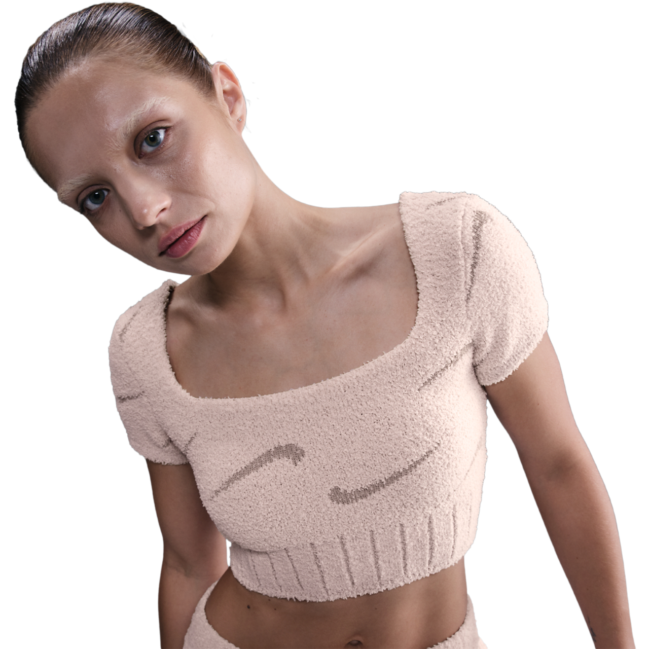 Nike Sportswear Phoenix Short-sleeve Knit Top Image 1 of 5. Tap to open photo gallery.