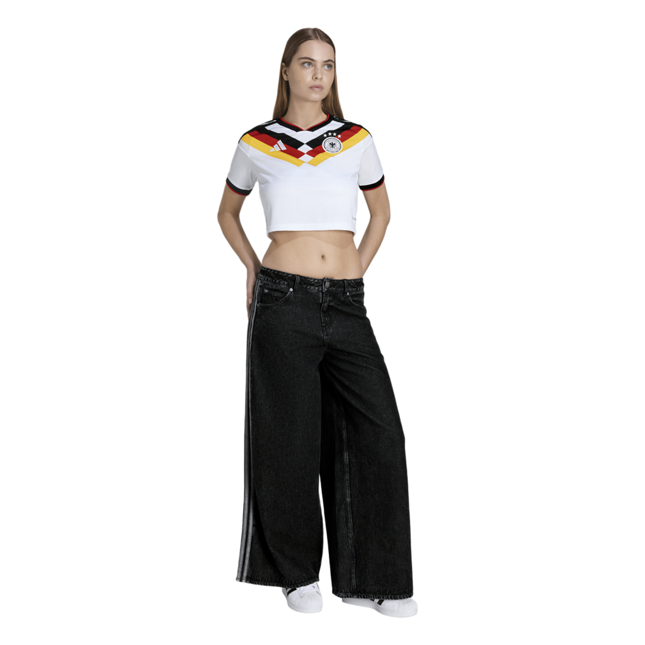 adidas Germany 26 Home Cropped Jersey Image 2 of 7. Tap to open photo gallery.