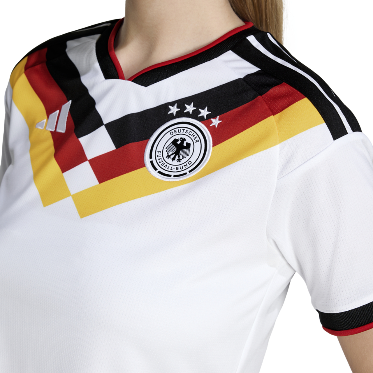 adidas Germany 26 Home Cropped Jersey Image 4 of 7. Tap to open photo gallery.