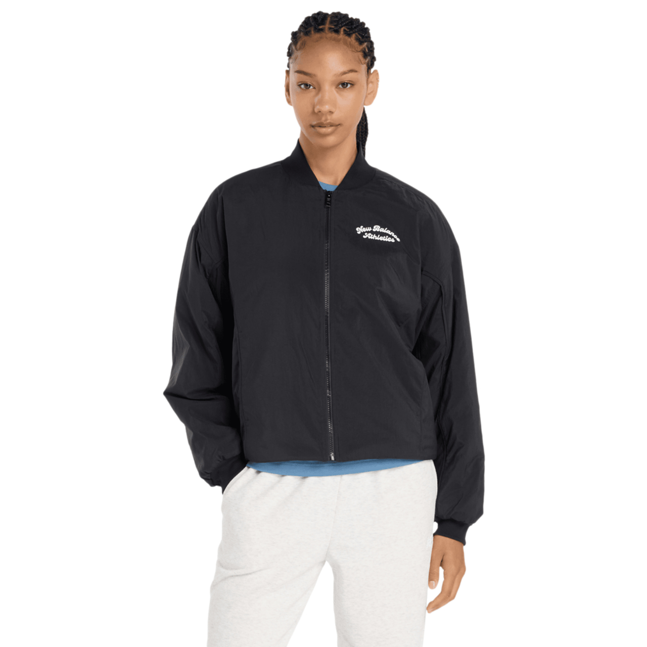 New Balance Linear Heritage Woven Bomber Jacket Afbeelding 1 van 4. Tik om de fotogalerij te openen..