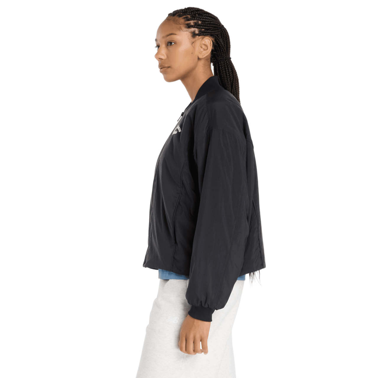 New Balance Linear Heritage Woven Bomber Jacket Afbeelding 3 van 4. Tik om de fotogalerij te openen..