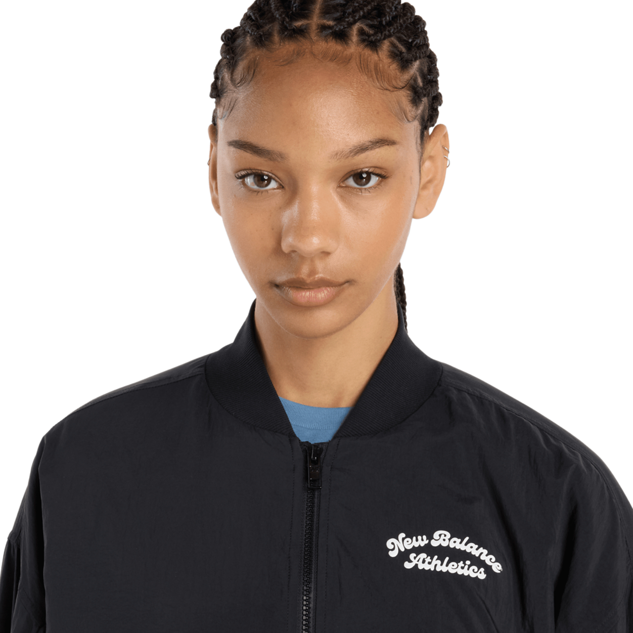 New Balance Linear Heritage Woven Bomber Jacket Afbeelding 4 van 4. Tik om de fotogalerij te openen..