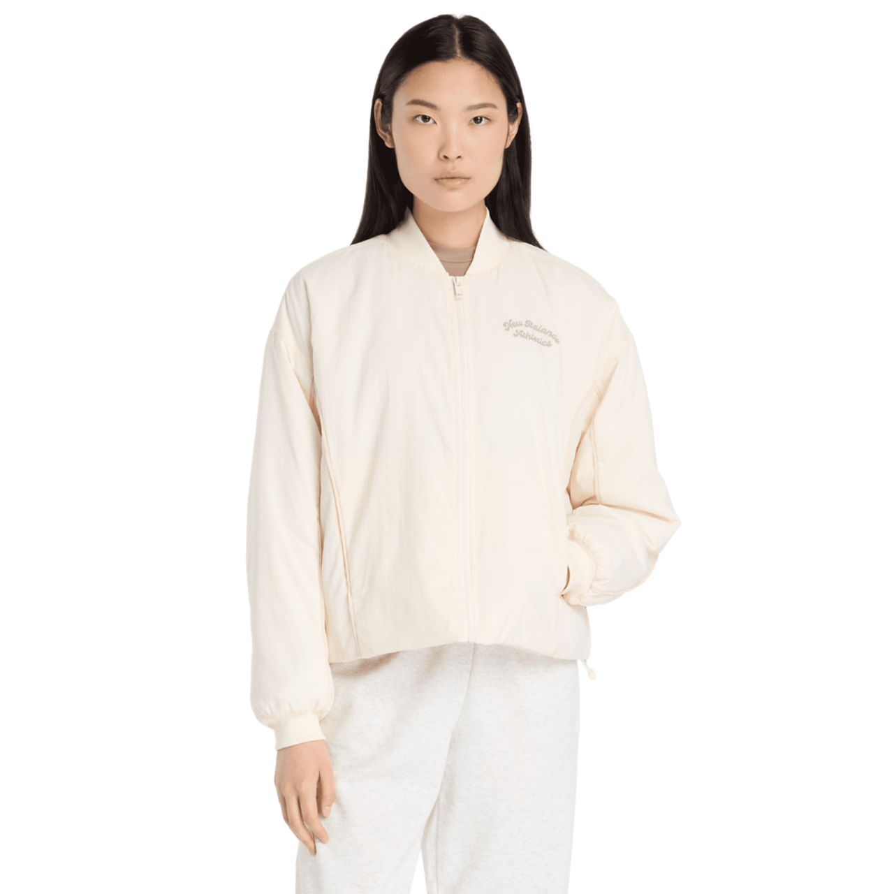 New Balance Linear Heritage Woven Bomber Jacket Afbeelding 1 van 4. Tik om de fotogalerij te openen..