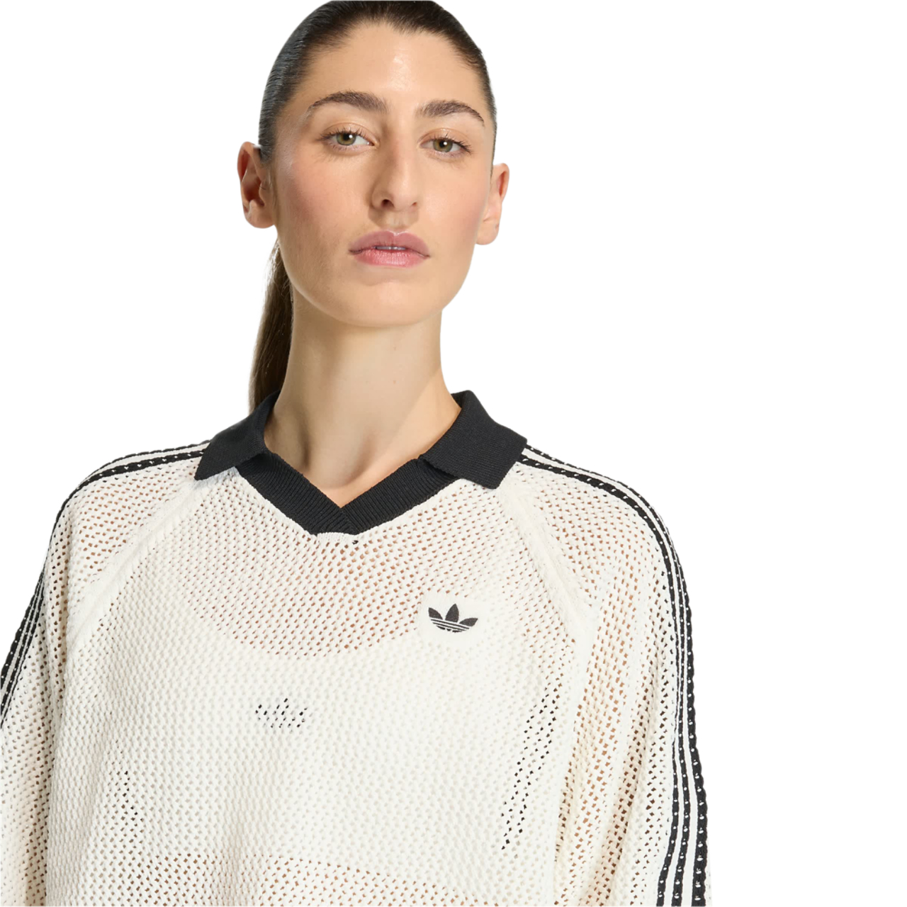 adidas Knitted Crochet Polo Image 4 sur 5. Appuyez pour ouvrir la galerie de photos.