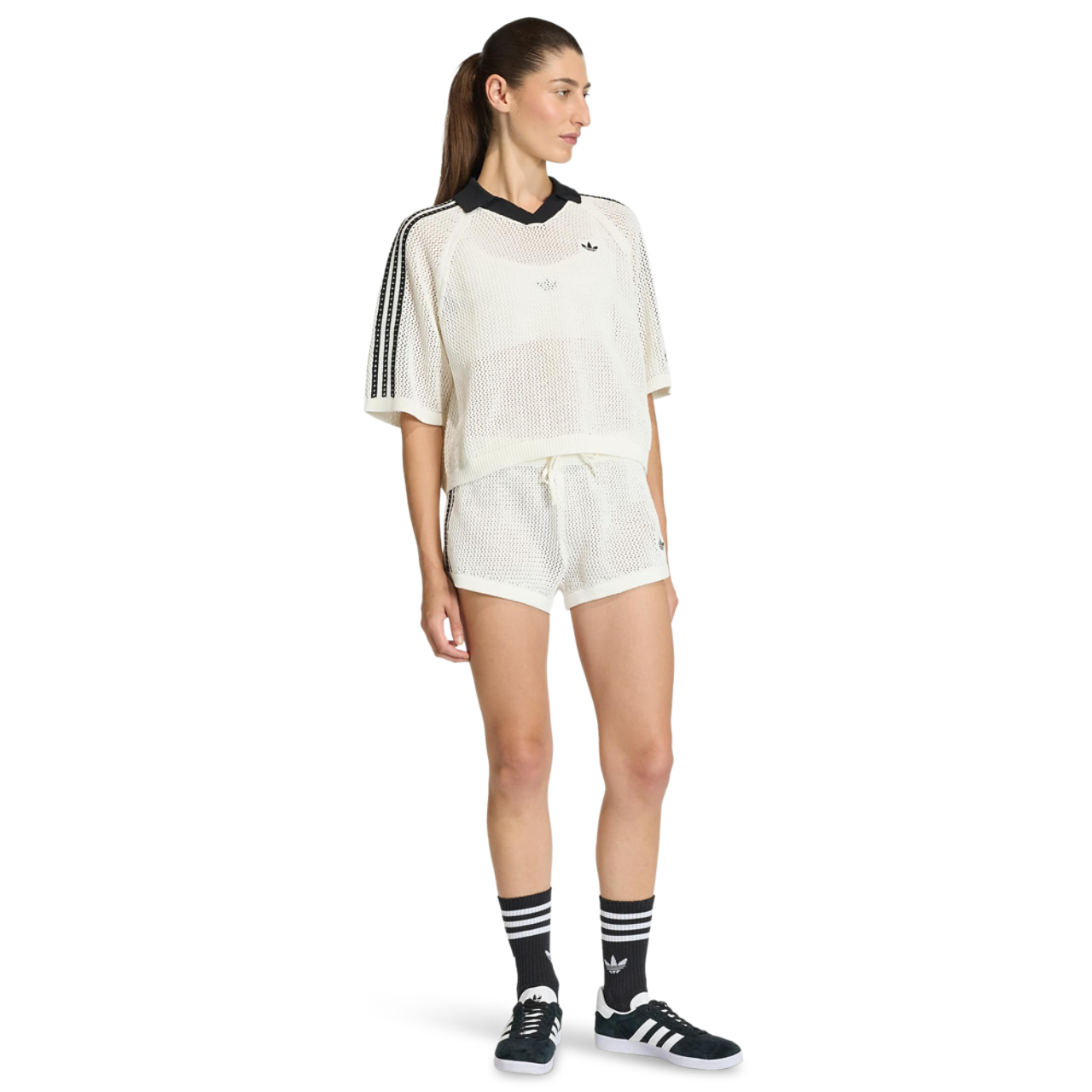 adidas Knitted Crochet Shorts Image 2 sur 5. Appuyez pour ouvrir la galerie de photos.