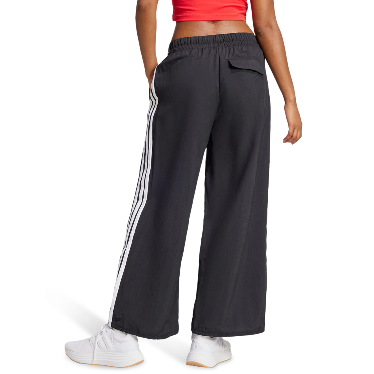 adidas Essentials 3-Stripes Parachute Bottoms Image 3 of 5. Tap to open photo gallery.