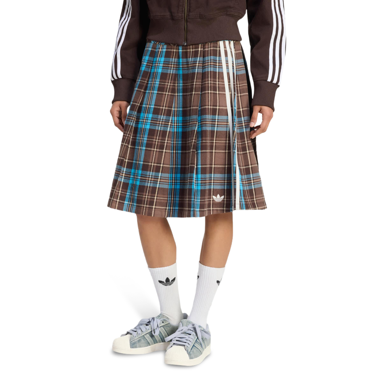 adidas Pleated Check Skirt Afbeelding 1 van 5. Tik om de fotogalerij te openen..