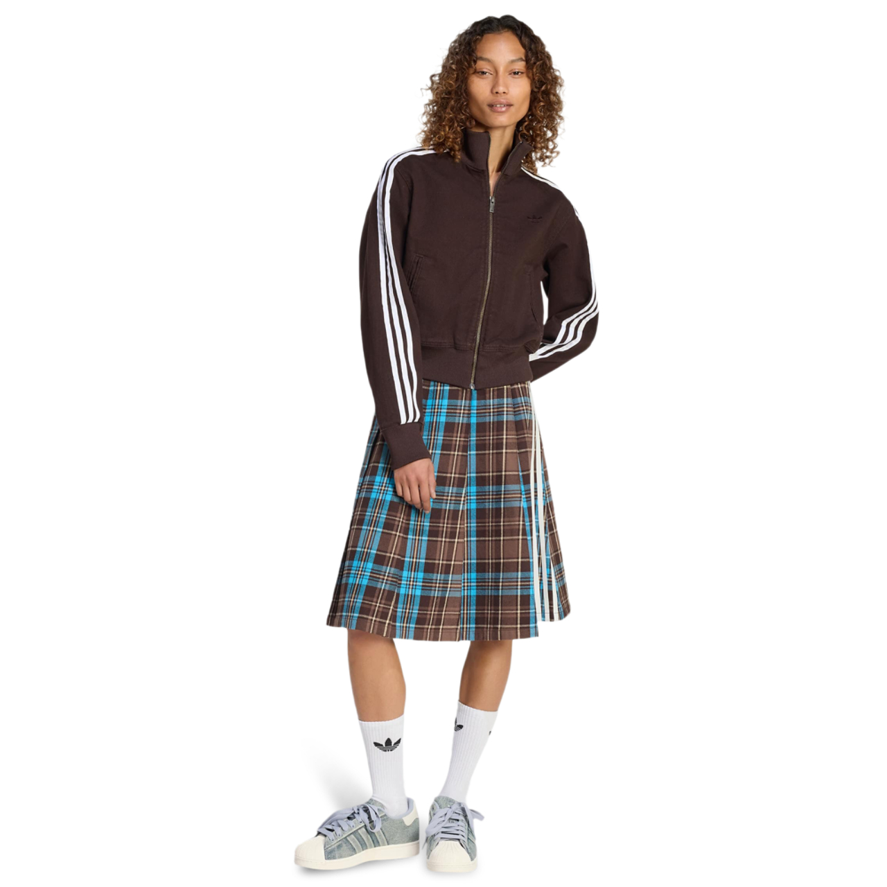 adidas Pleated Check Skirt Afbeelding 2 van 5. Tik om de fotogalerij te openen..