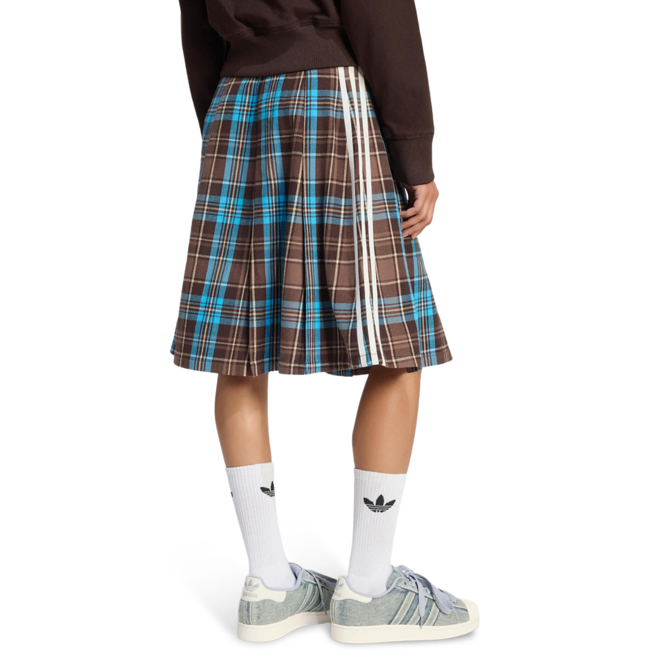 adidas Pleated Check Skirt Afbeelding 3 van 5. Tik om de fotogalerij te openen..