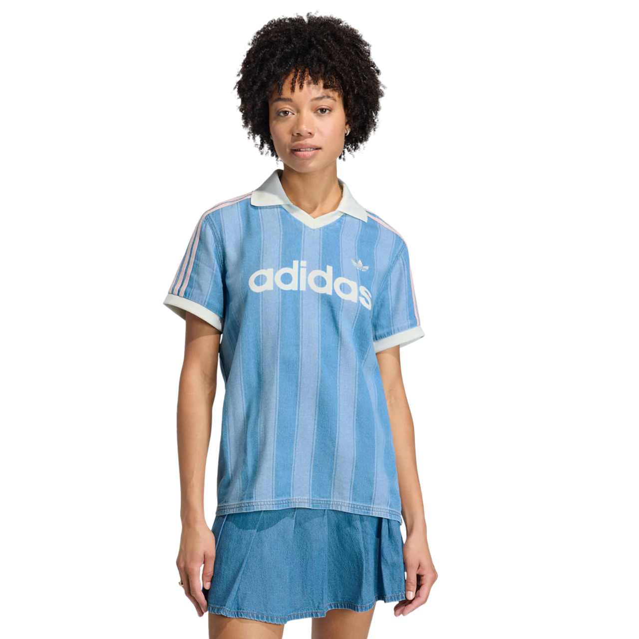 adidas Denim Football Jersey Imagen 1 de 5. Toque para abrir la galería de fotos.