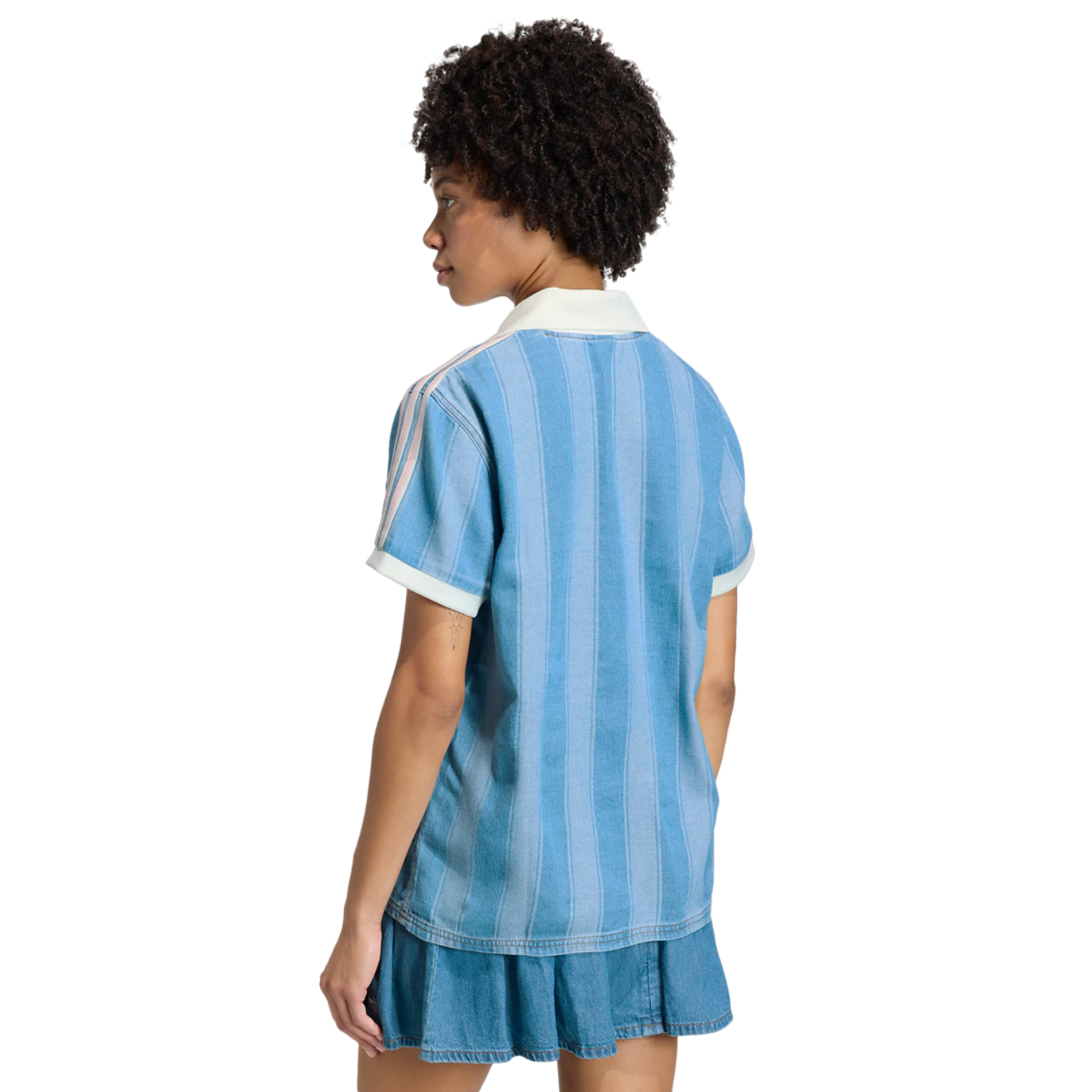 adidas Denim Football Jersey Imagen 3 de 5. Toque para abrir la galería de fotos.