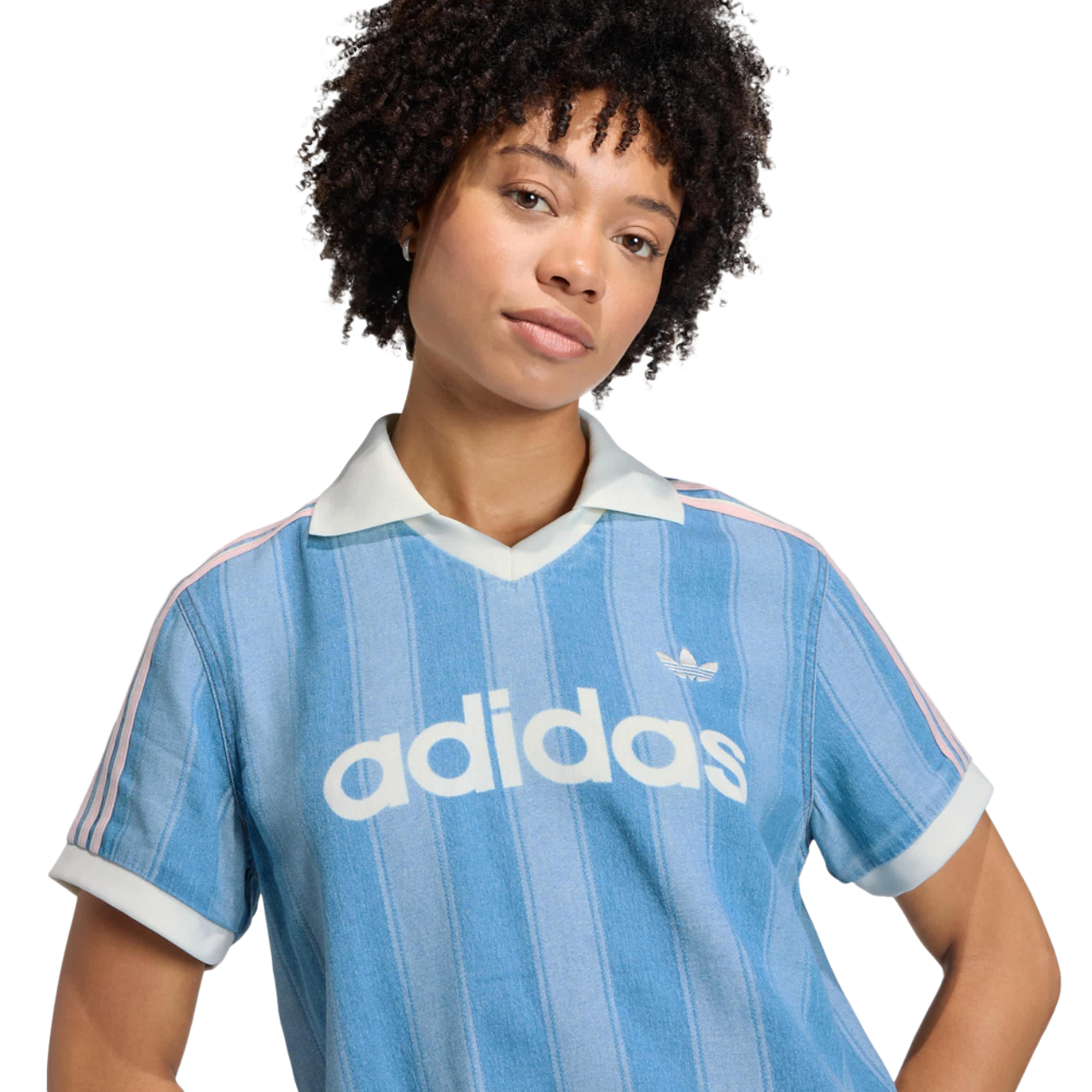 adidas Denim Football Jersey Imagen 4 de 5. Toque para abrir la galería de fotos.