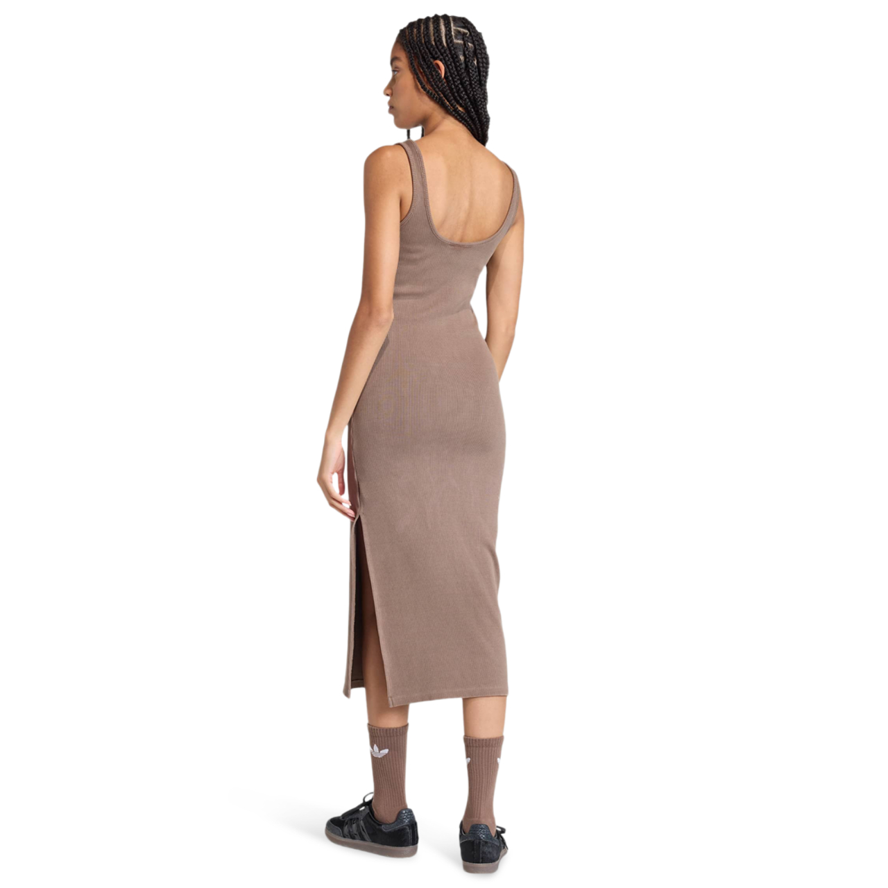 adidas Essentials Rib Tank Maxi Dress Washed Imagen 3 de 5. Toque para abrir la galería de fotos.