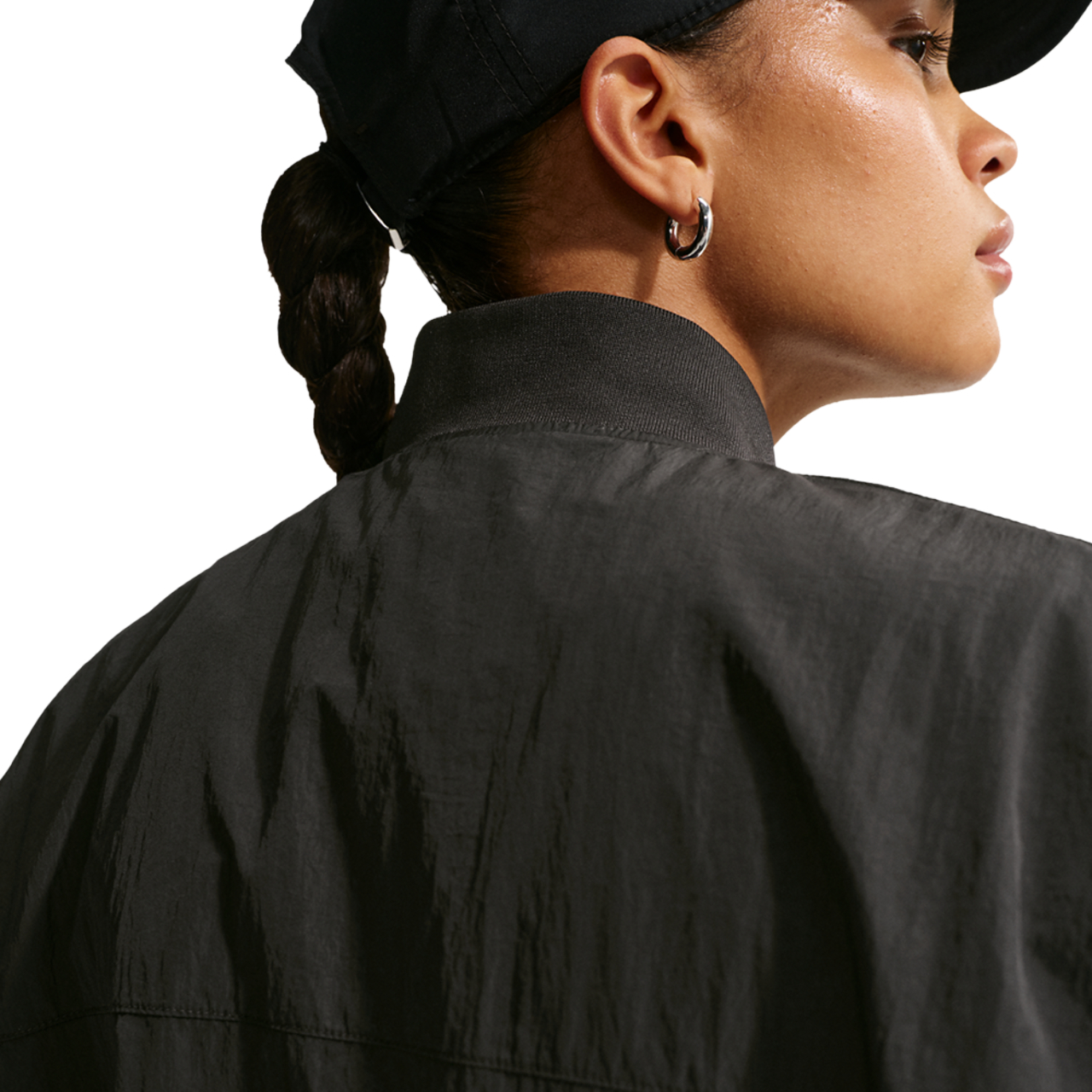 Nike Sportswear Oversized Varsity Jacket Image 2 of 5. Tap to open photo gallery.