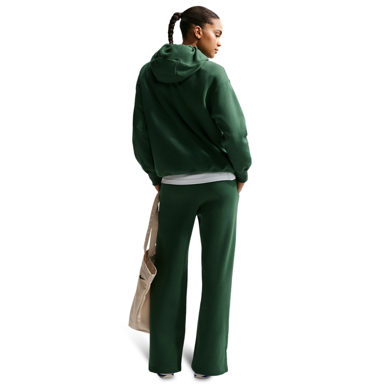 Nike Sportswear Phoenix Fleece Wide-leg Trousers Image 5 of 5. Tap to open photo gallery.