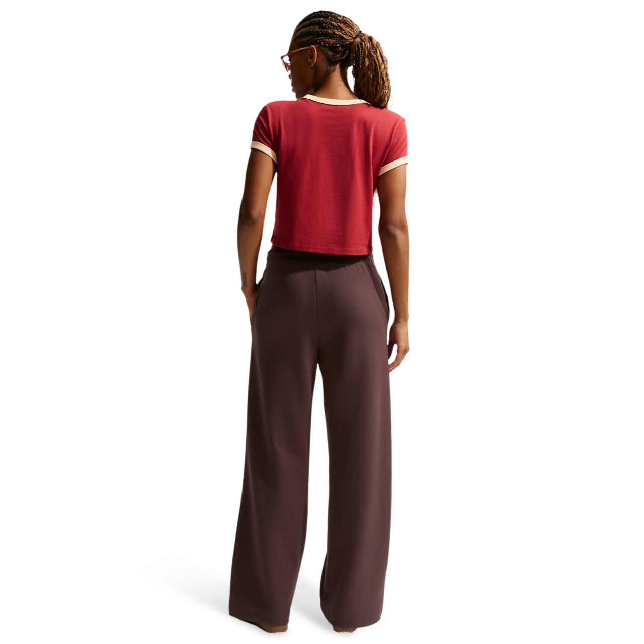 Nike Sportswear Phoenix Fleece Wide-leg Trousers Image 5 of 5. Tap to open photo gallery.
