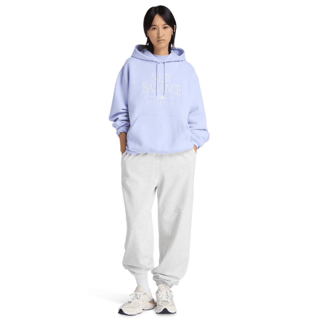 New Balance Trackside Fleece Hoodie Image 2 of 4. Tap to open photo gallery.