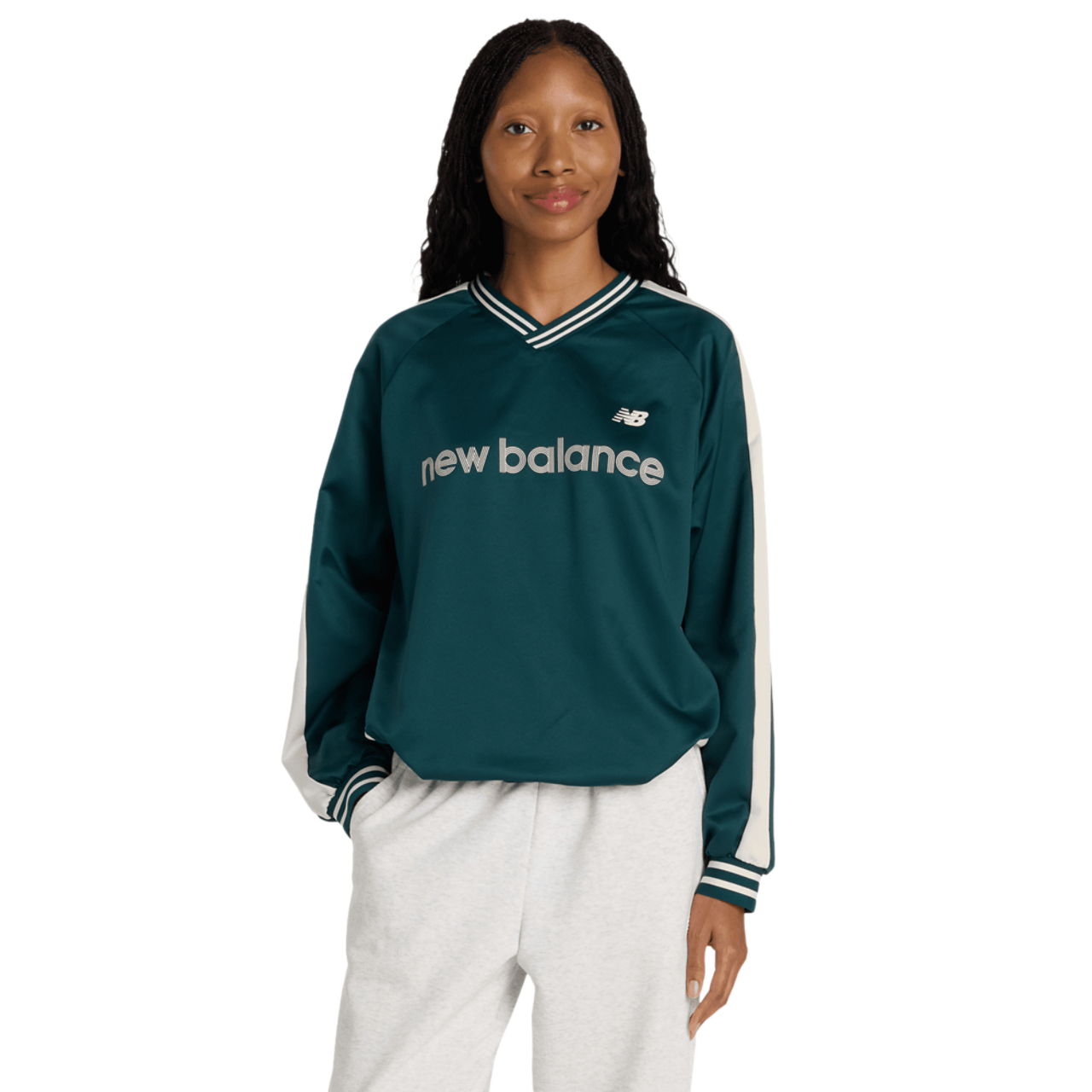 New Balance Satin Woven Pullover Bild 1 von 3. Antippen, um die Fotogalerie zu öffnen.