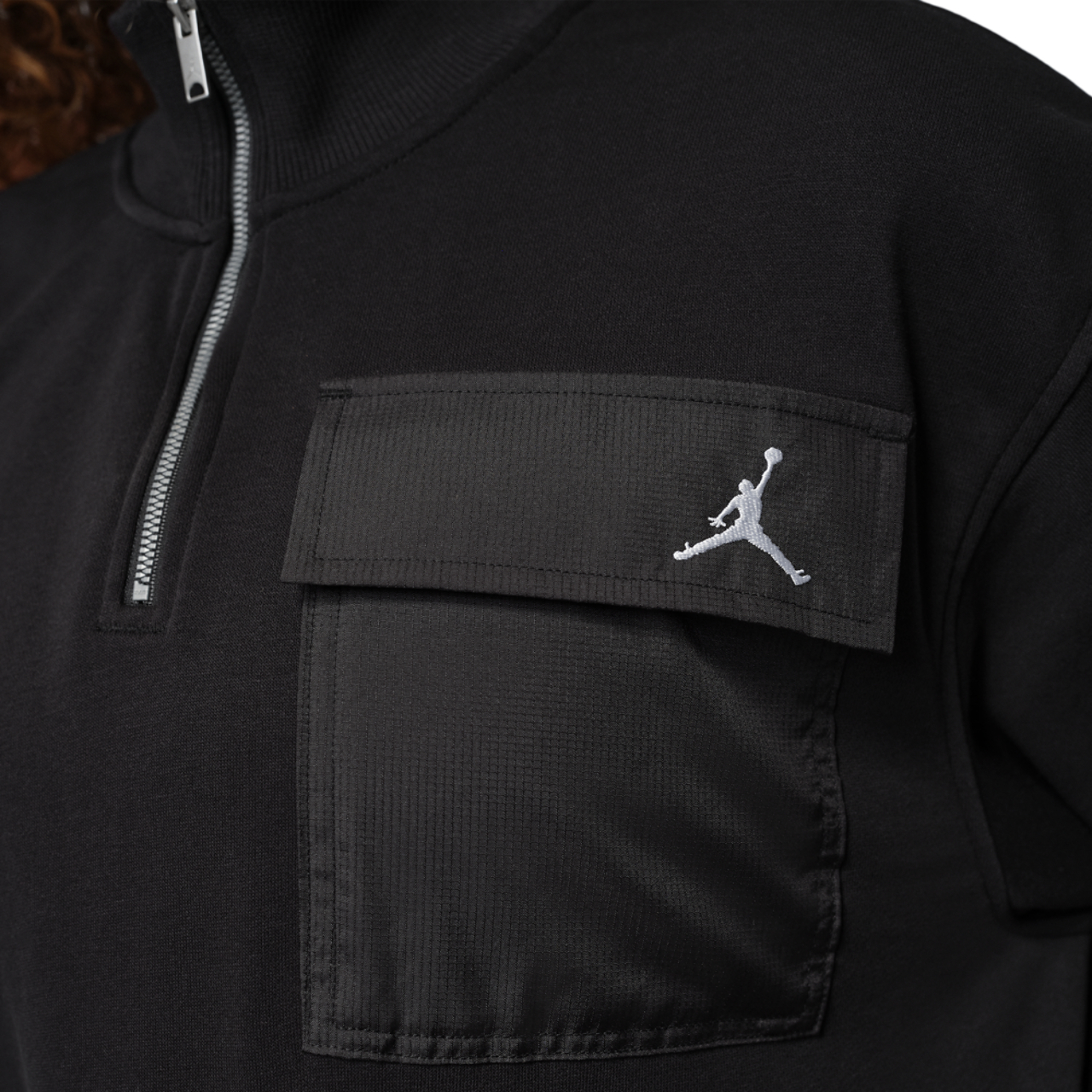 Jordan Brooklyn Fleece 1/4-Zip Hike Mike Top Bild 4 von 4. Antippen, um die Fotogalerie zu öffnen.