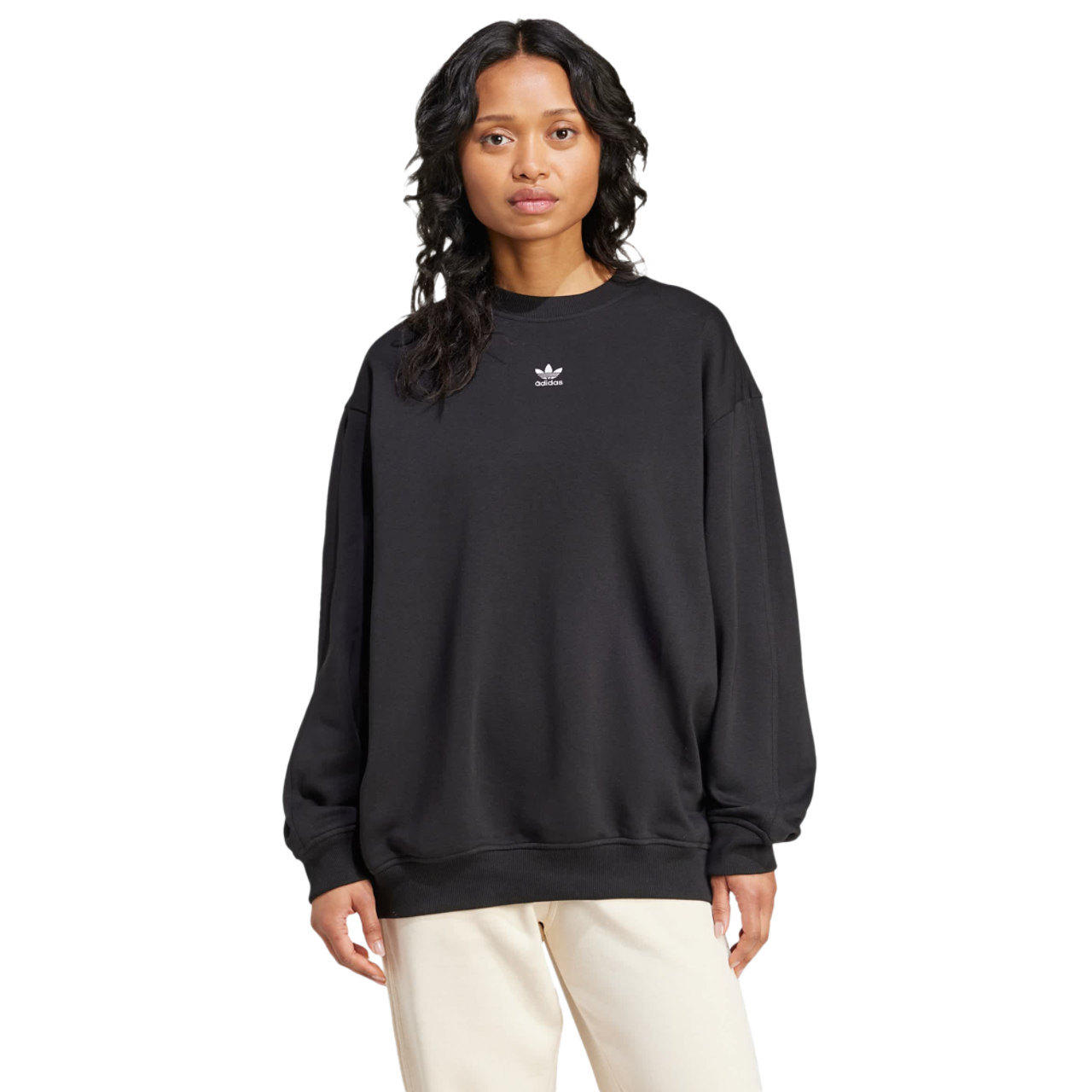 adidas Essentials Long Oversized Crew Sweatshirt Immagine 1 di 4. Tocca per aprire la galleria fotografica.
