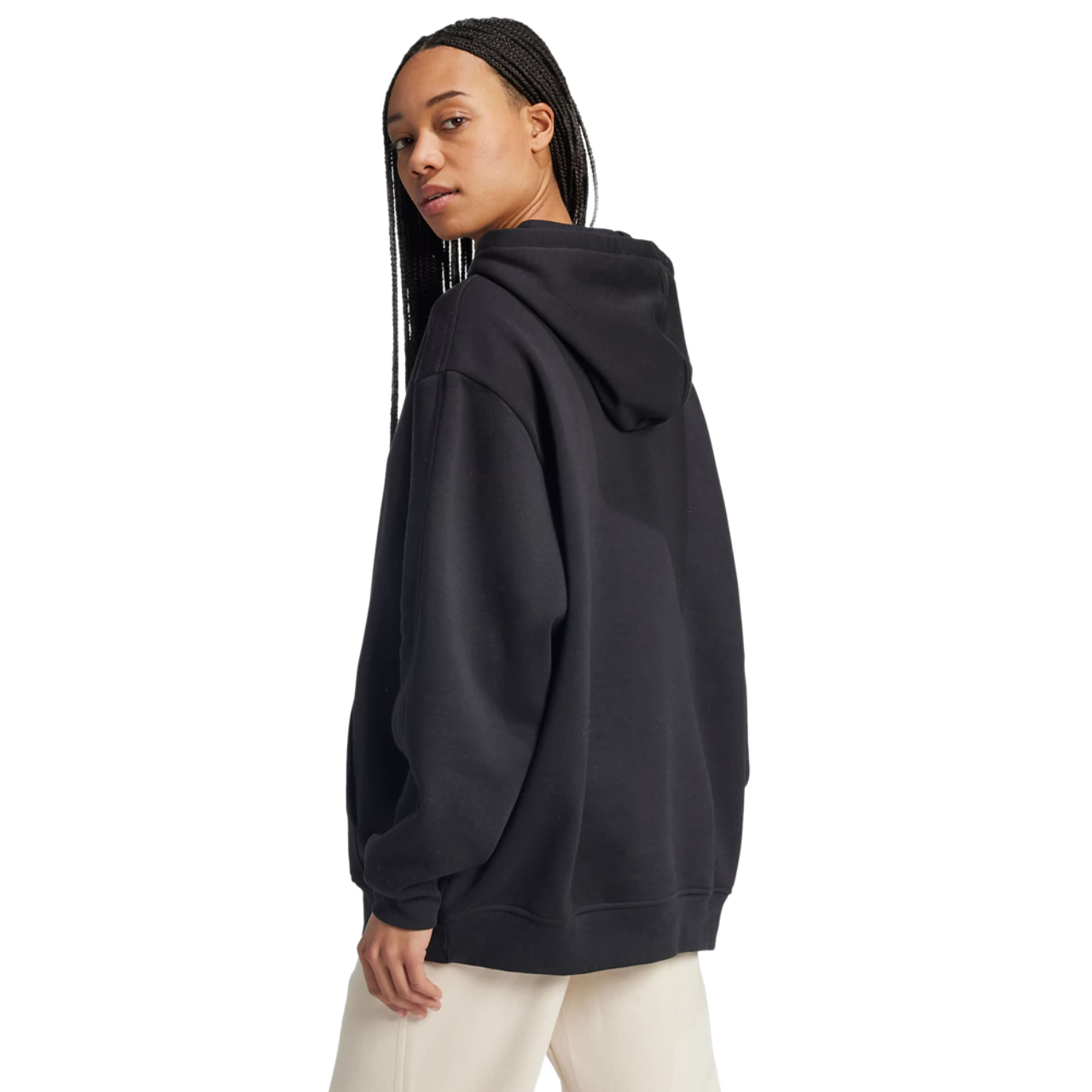 adidas Essentials Oversized Fleece Hoodie Image 4 of 4. Tap to open photo gallery.