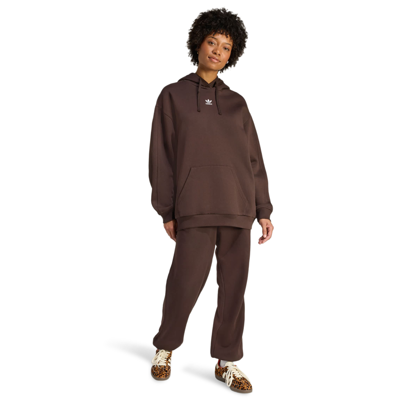 adidas Essentials Oversized Fleece Hoodie Image 2 of 4. Tap to open photo gallery.