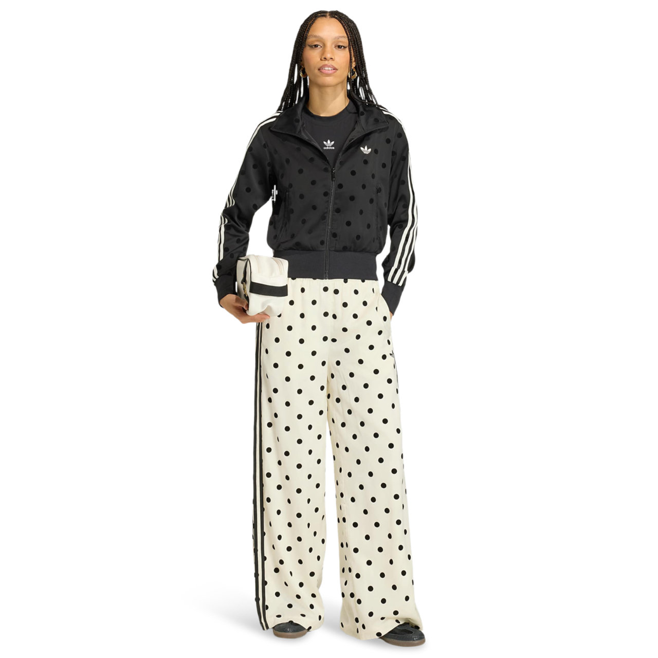adidas Satin Polka Dots Tt Track Top Imagen 2 de 4. Toque para abrir la galería de fotos.