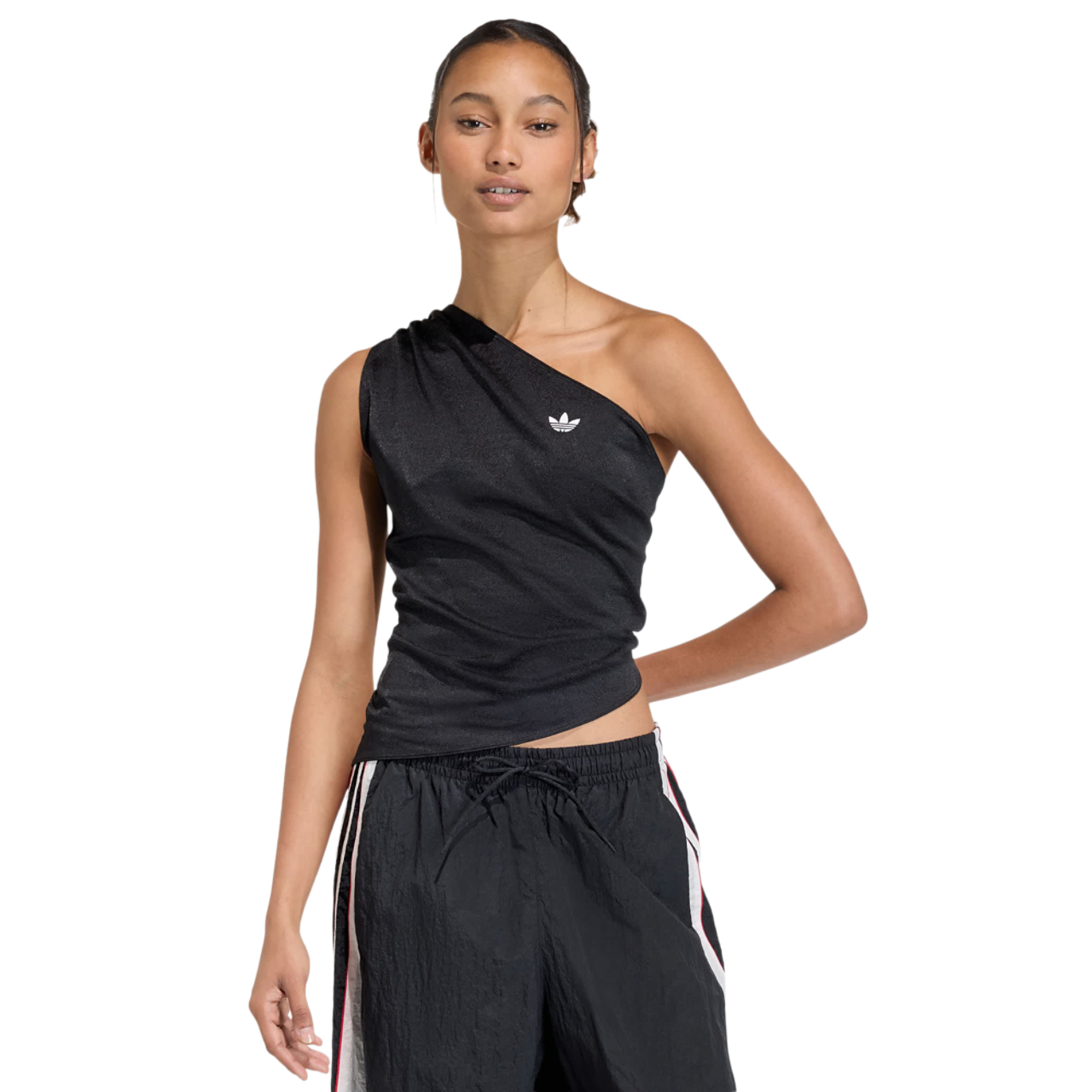 adidas Rouched One Shoulder Top Imagen 1 de 4. Toque para abrir la galería de fotos.