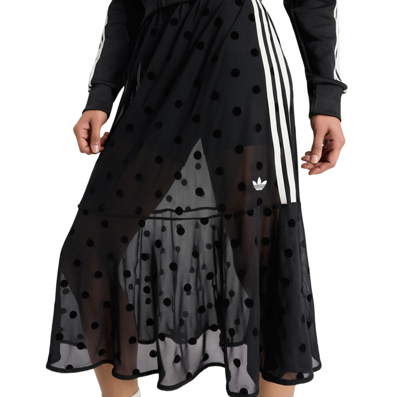 adidas Sheer Polka Dots Skirt Imagen 3 de 4. Toque para abrir la galería de fotos.