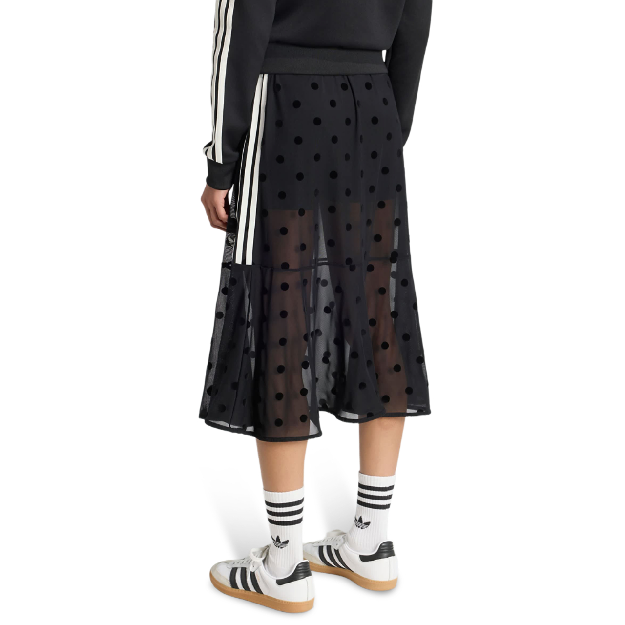 adidas Sheer Polka Dots Skirt Imagen 4 de 4. Toque para abrir la galería de fotos.