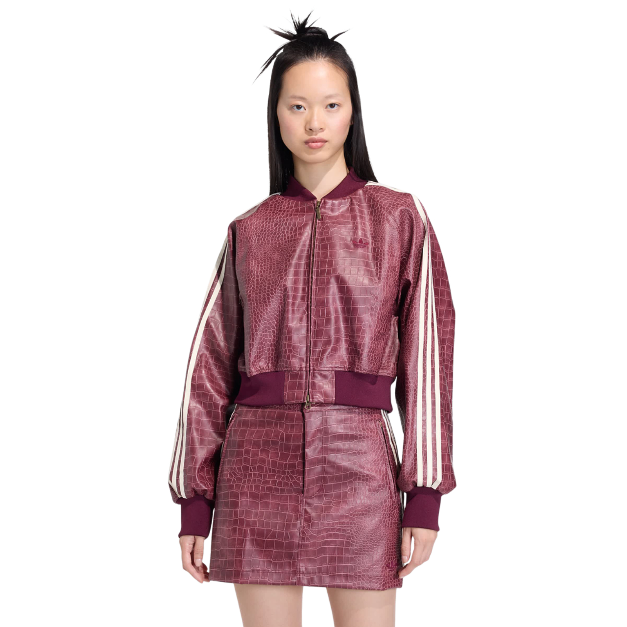 adidas Pleather Jacket Image 1 of 4. Tap to open photo gallery.