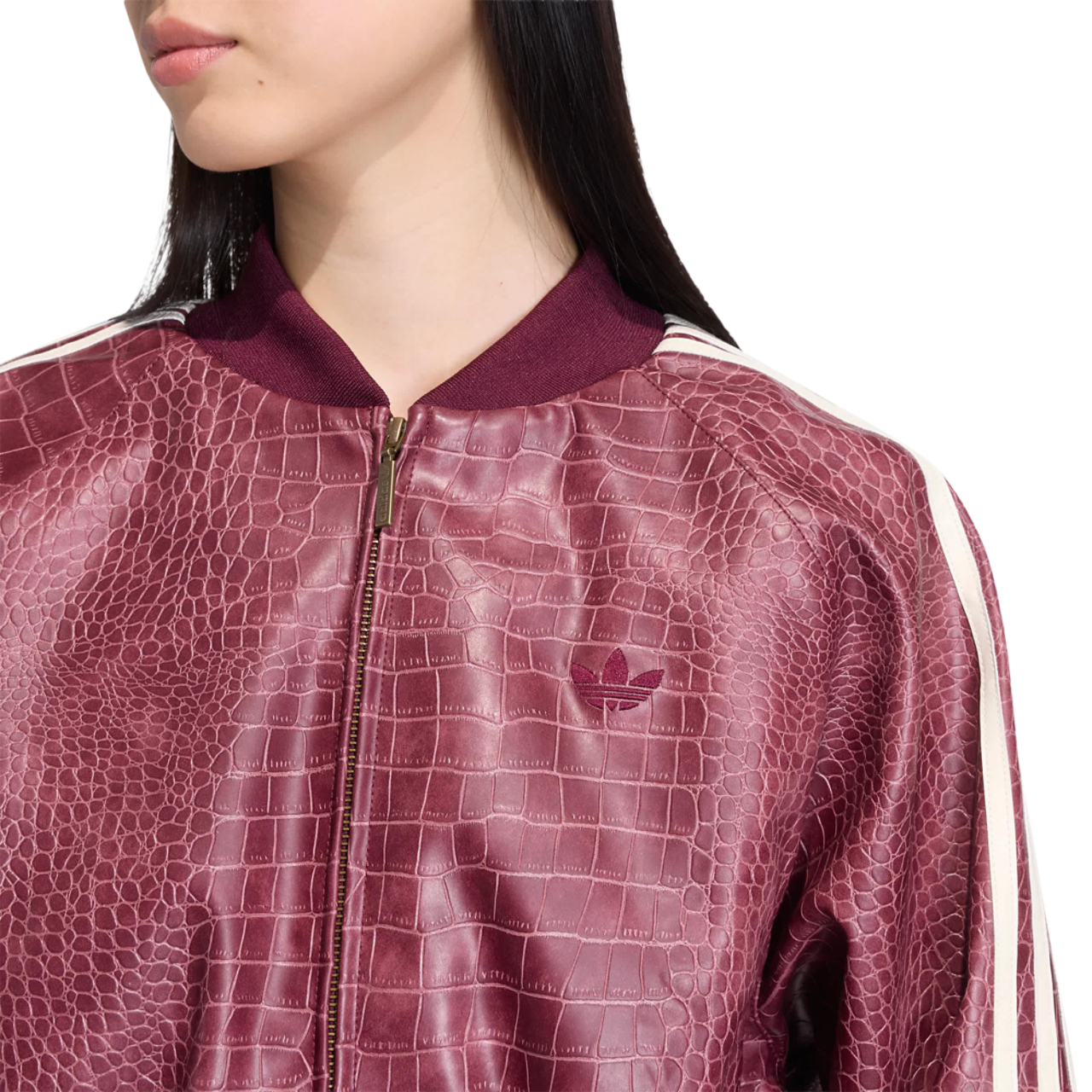 adidas Pleather Jacket Image 3 of 4. Tap to open photo gallery.