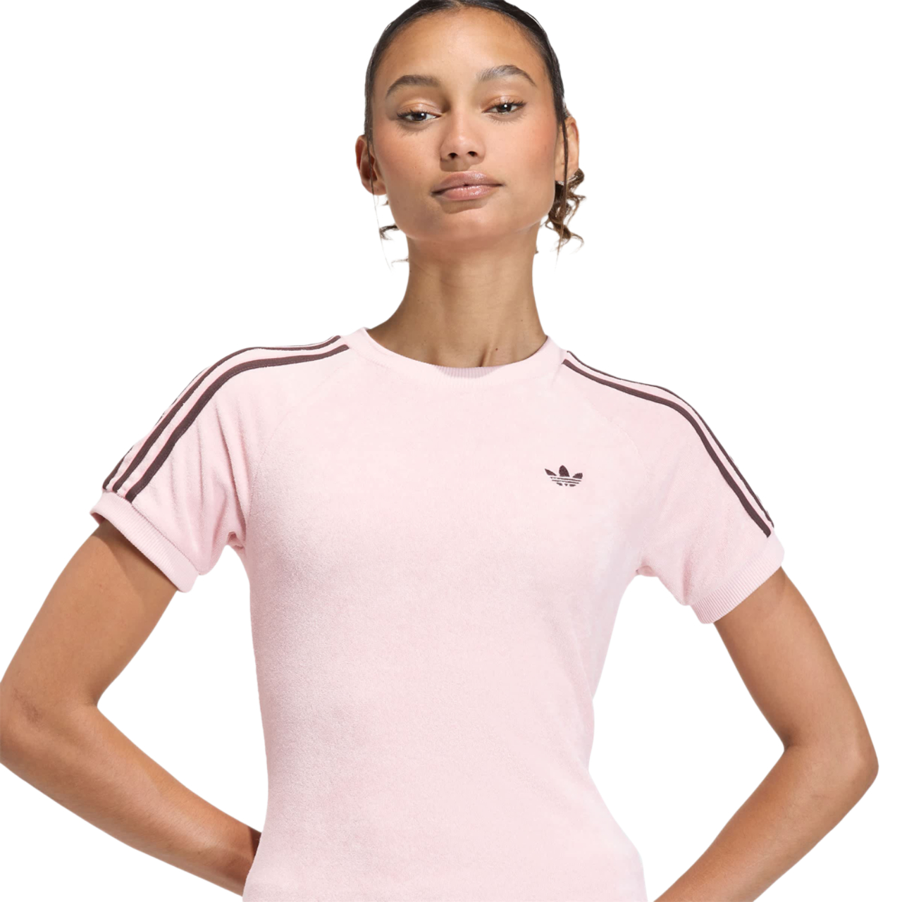 adidas Terry Towel Cali T-shirt Image 3 of 4. Tap to open photo gallery.