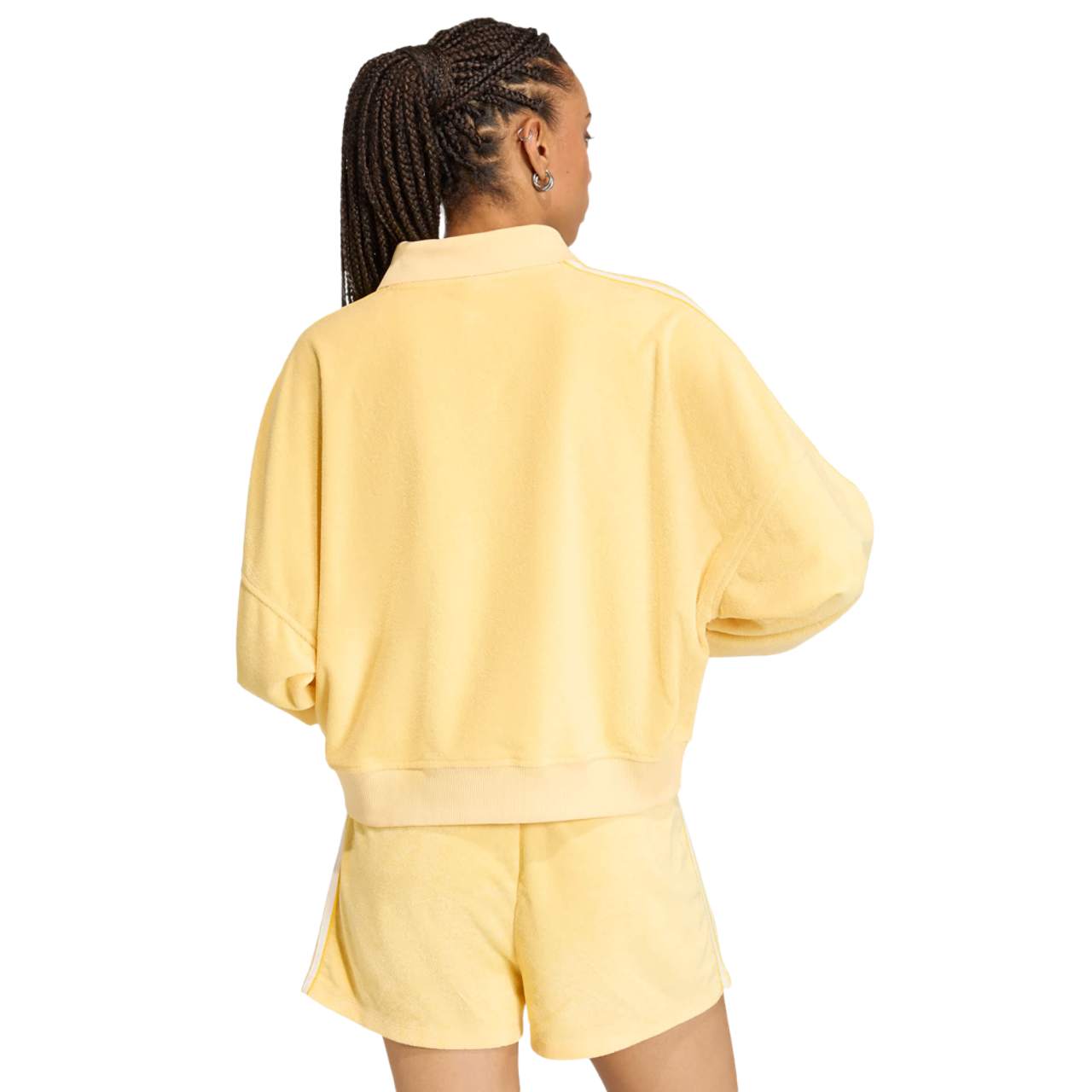 adidas Terry Towel V Neck Polo Shirt Image 4 of 4. Tap to open photo gallery.