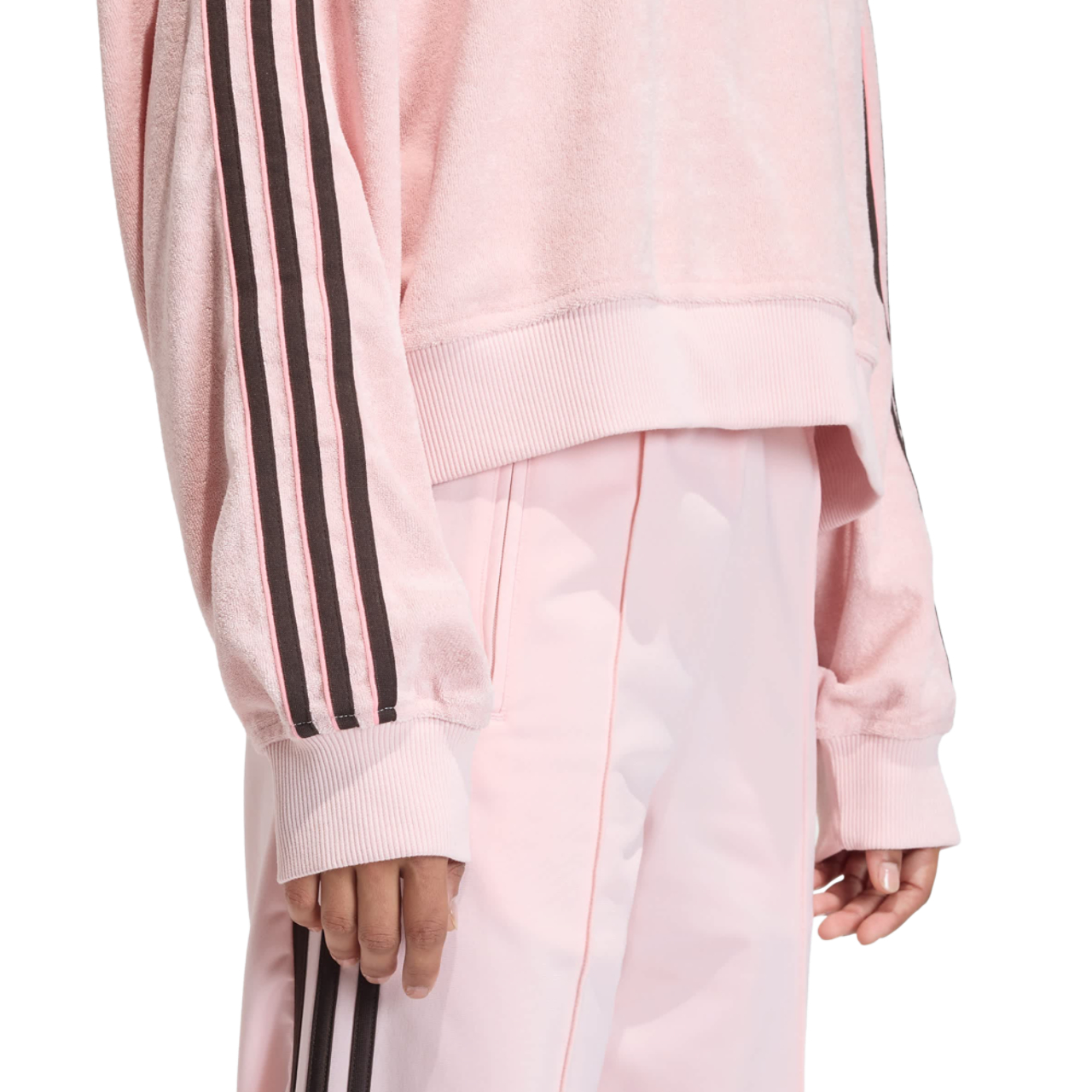 adidas Terry Towel V Neck Polo Shirt Image 3 of 4. Tap to open photo gallery.