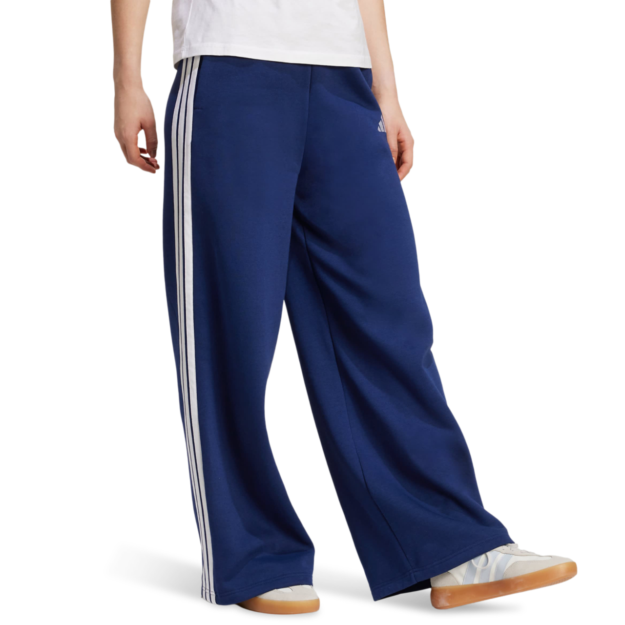 adidas 3-Stripes Fleece Wide Pant Imagen 1 de 4. Toque para abrir la galería de fotos.